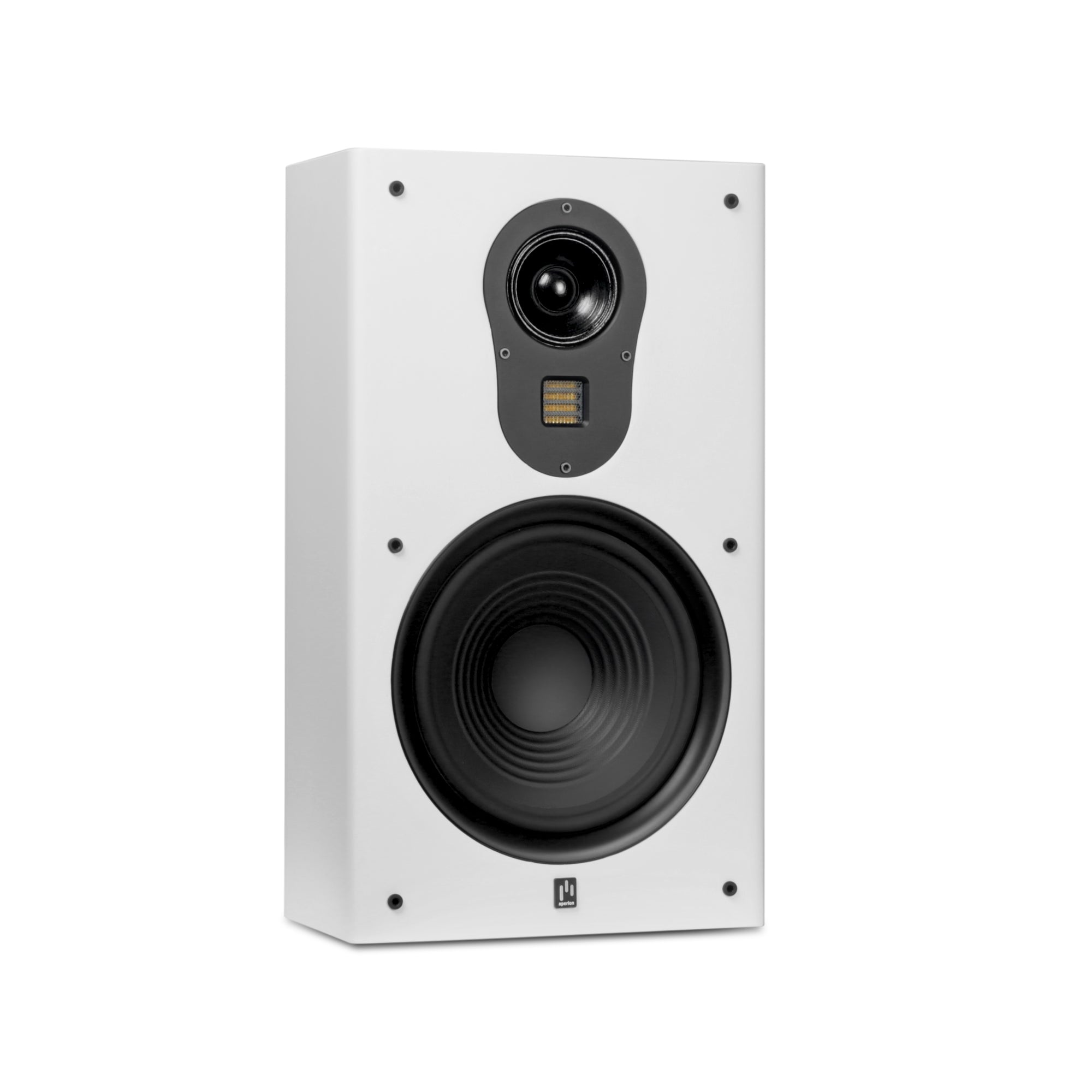 Aperion Audio Fons F83S Single 8" Slim On-Wall Speaker Pure White Left Front