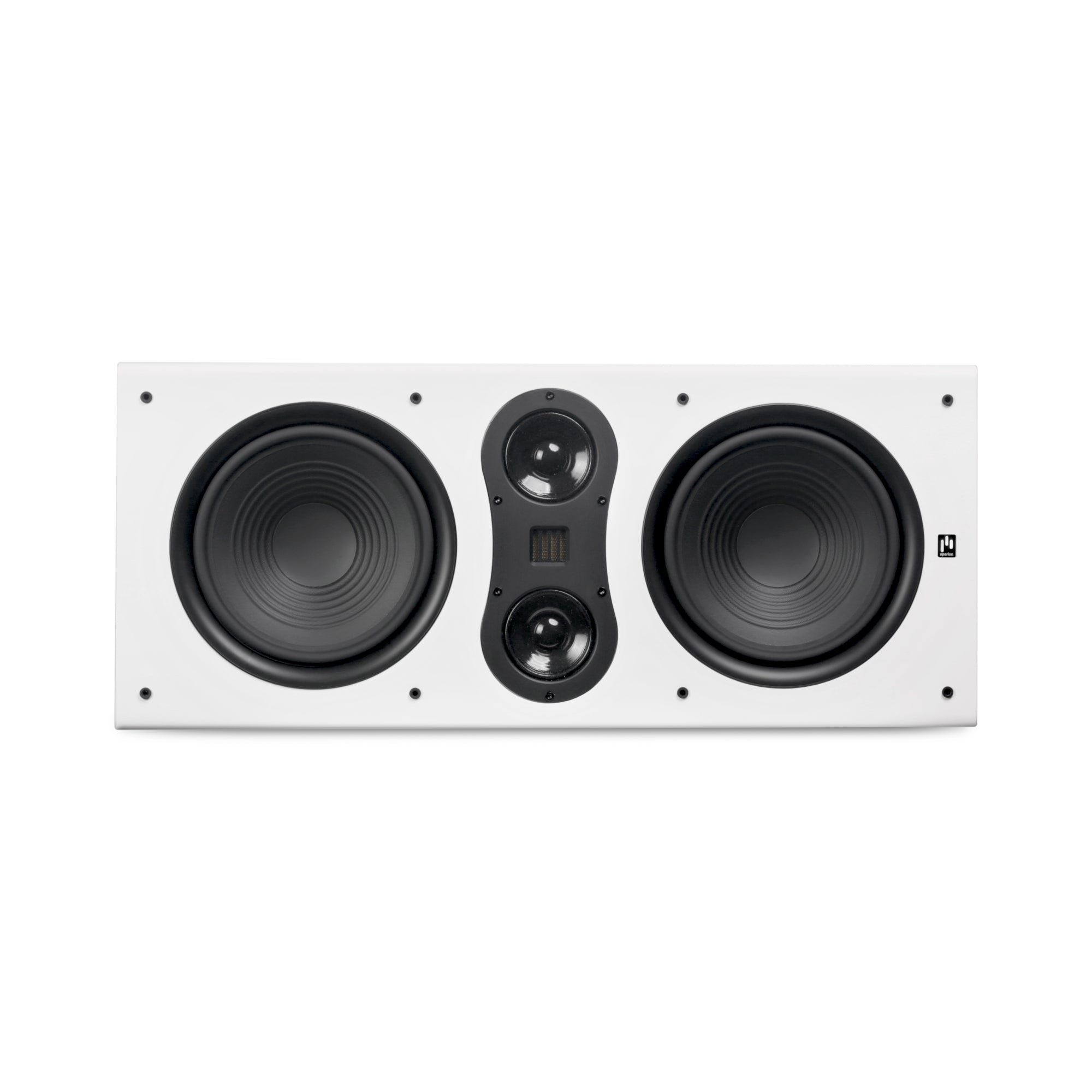 Aperion Audio Fons F85S Dual 8" Slim On-Wall Speaker Pure White Horizontal Front