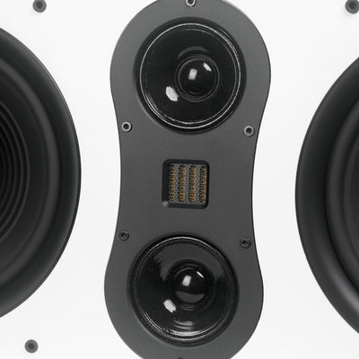 Aperion Audio Fons F85S Dual 8" Slim On-Wall Speaker Pure White AMT Tweeter and Midrange Driver
