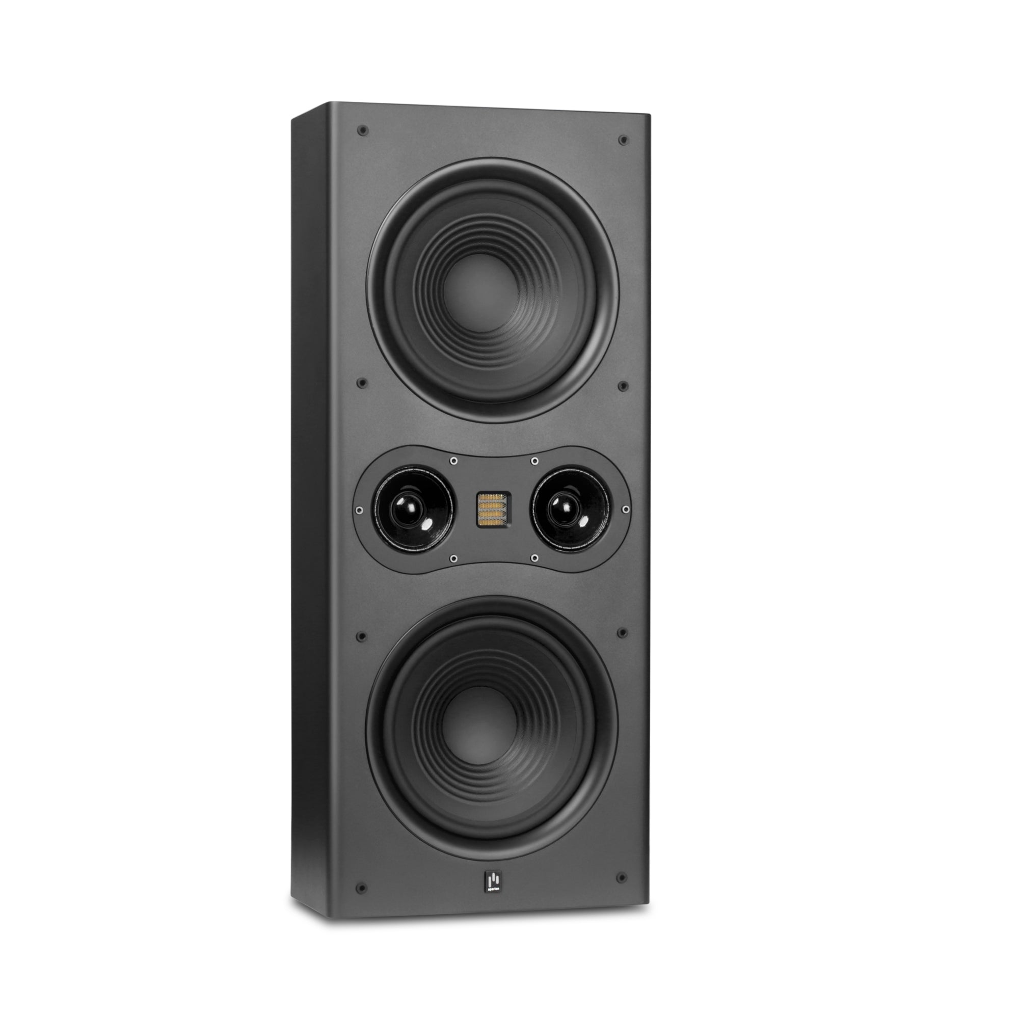 Aperion Audio Fons F85S Dual 8" Slim On-Wall Speaker Stealth Black Left Front