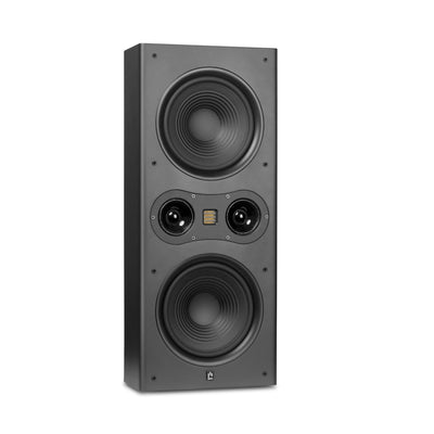 Aperion Audio Fons F85S Dual 8" Slim On-Wall Speaker Stealth Black Left Front
