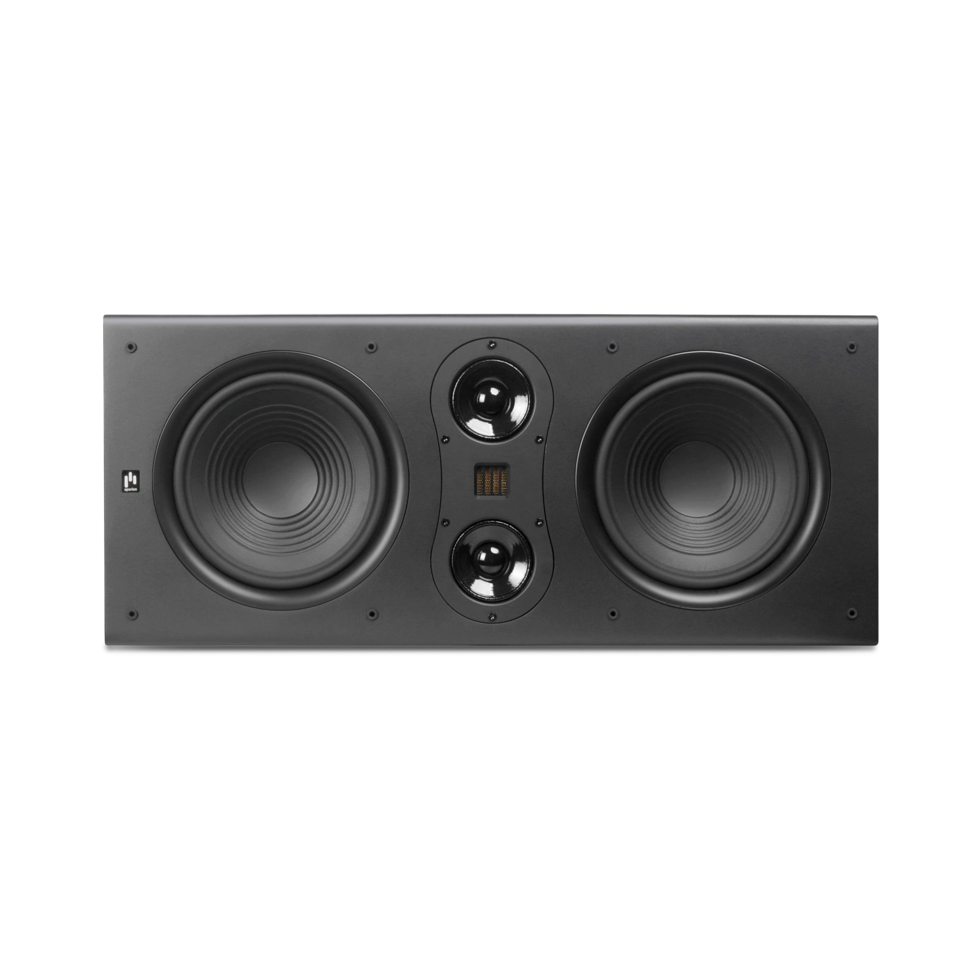 Aperion Audio Fons F85S Dual 8" Slim On-Wall Speaker Stealth Black Horizontal Front