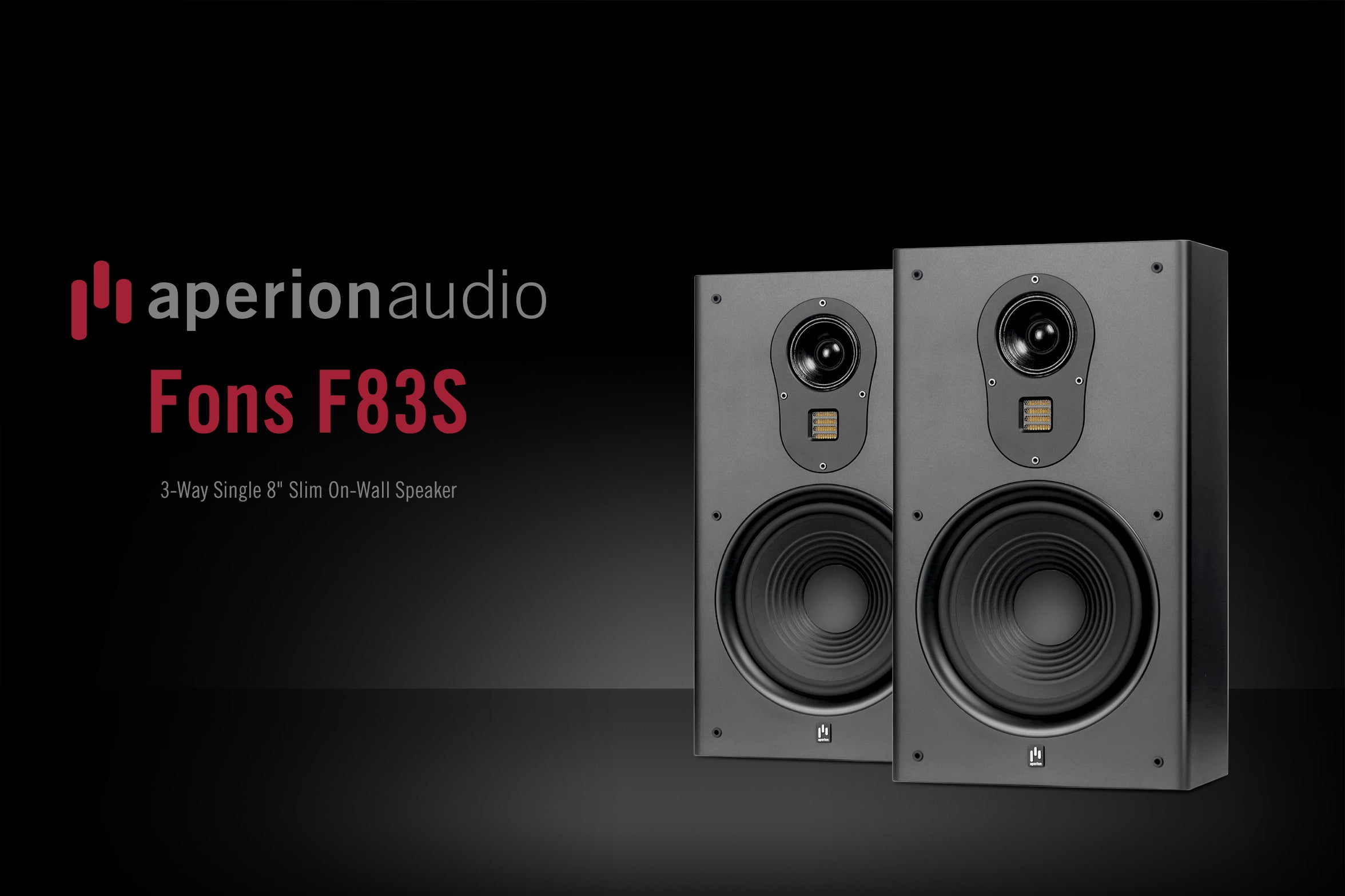 Aperion Audio Fons F83S 3-Way Single 8" Slim On-Wall Speaker