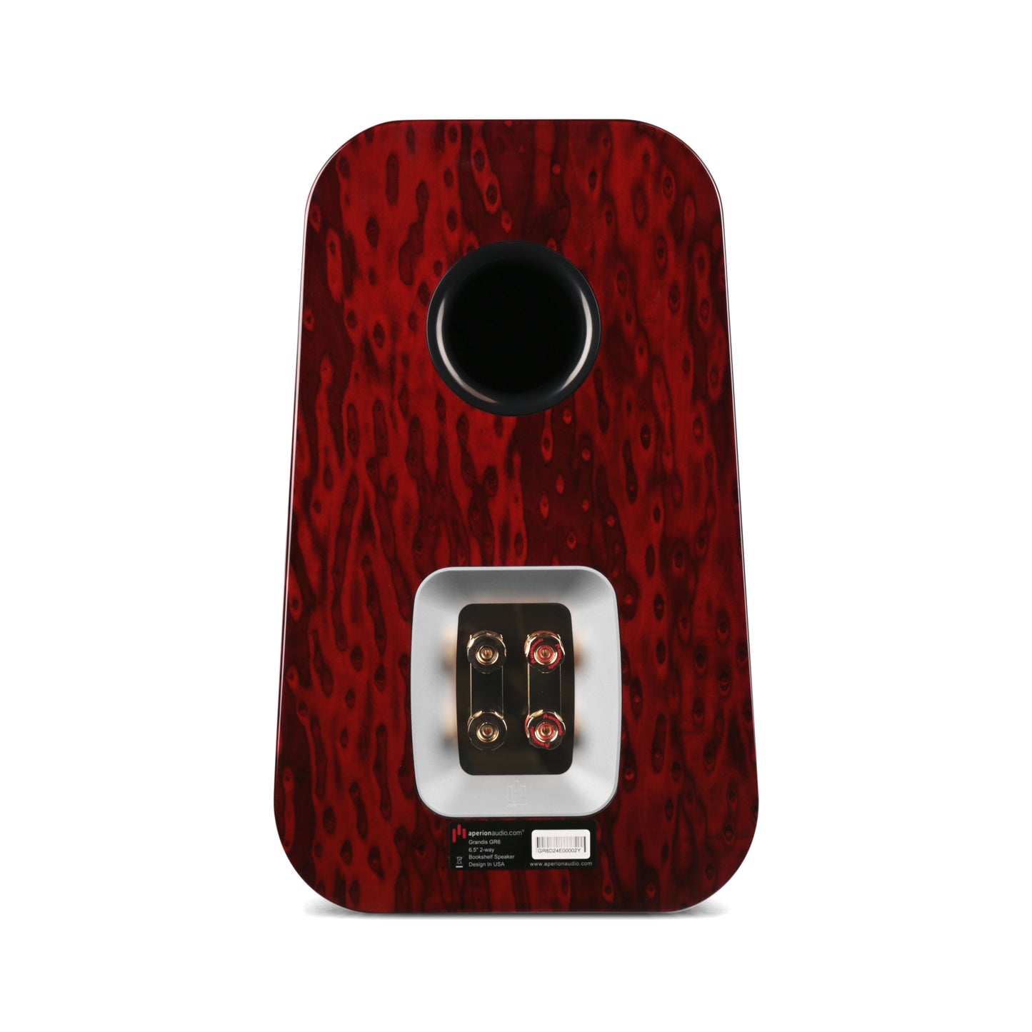 Aperion Grandis GR6 HiFi Bookshelf Speaker Gloss Rosewood Back Side