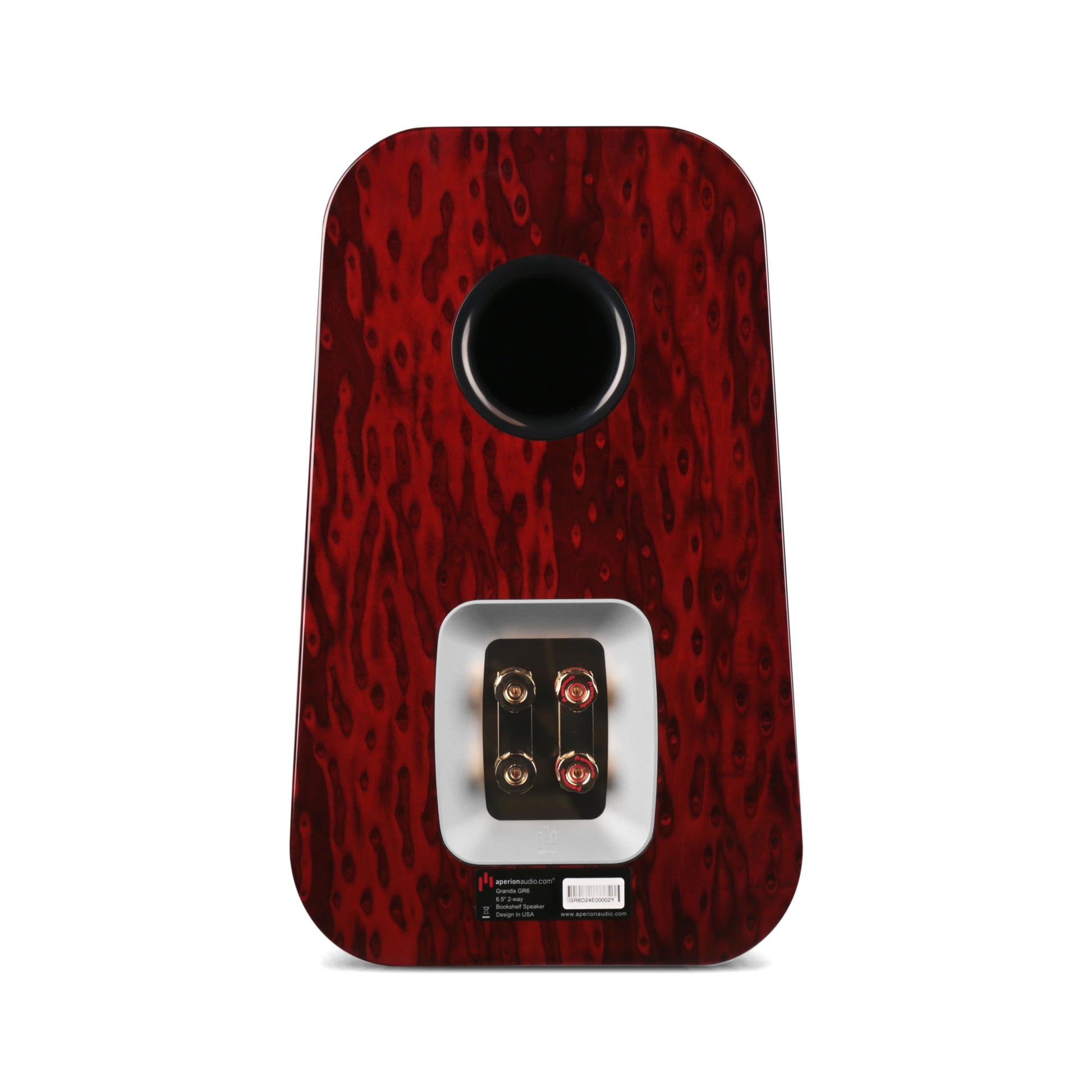 Aperion Grandis GR6 HiFi Bookshelf Speaker Gloss Rosewood Back Side
