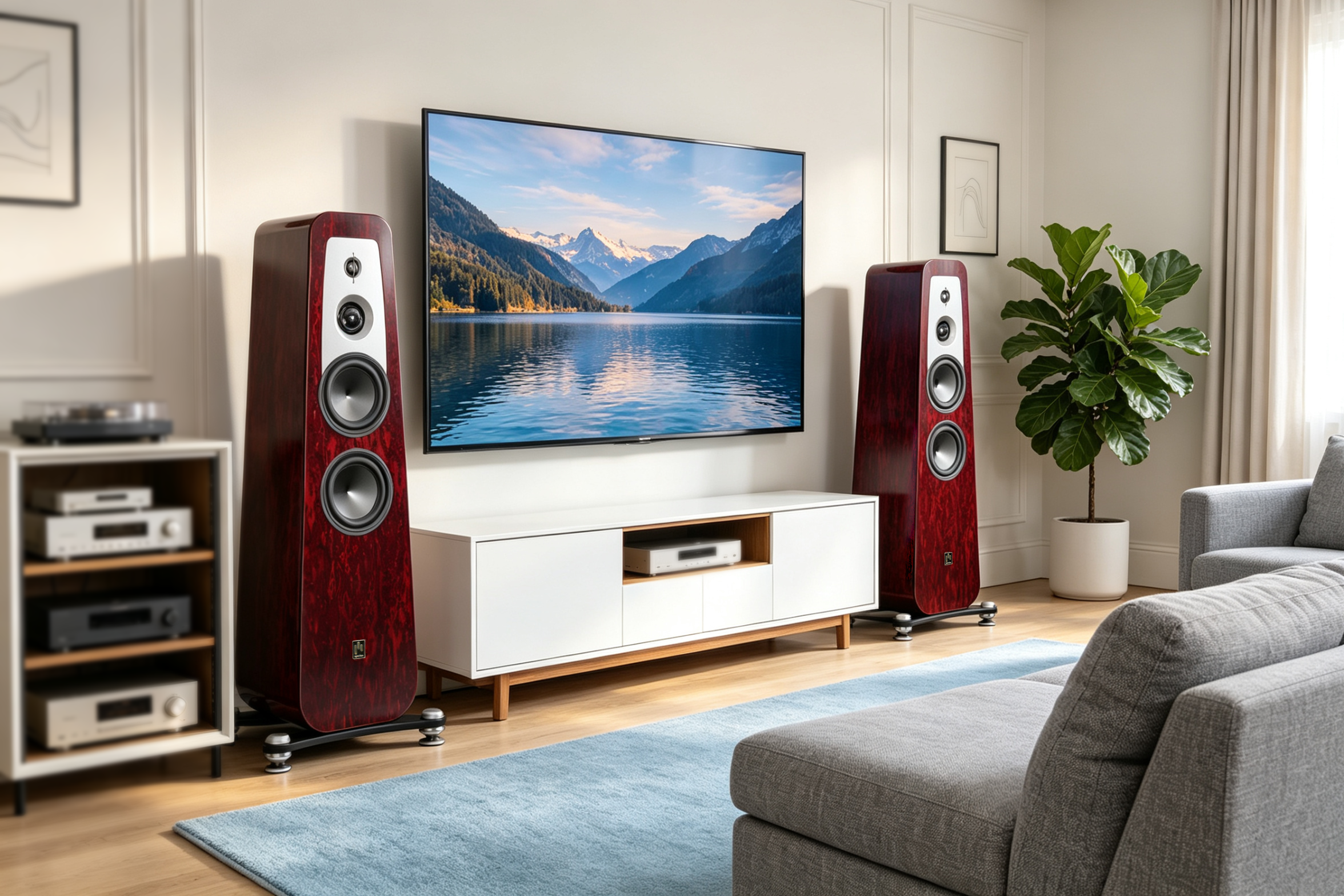 Aperion Grandis GR6T Tower Speaker Gloss Rosewood Pair