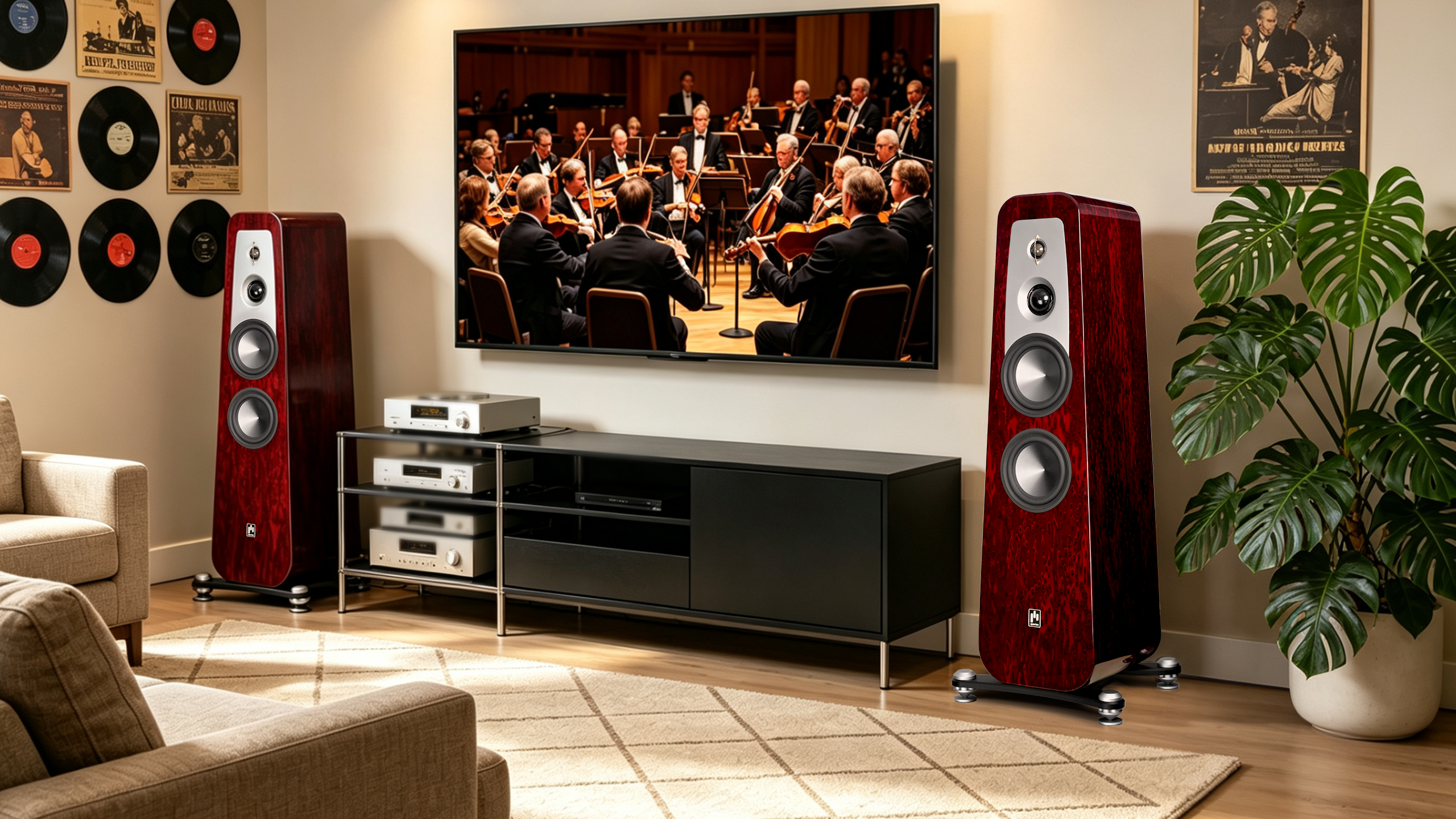 Aperion Grandis GR6T HiFi Tower Speaker Gloss Rosewood Pair