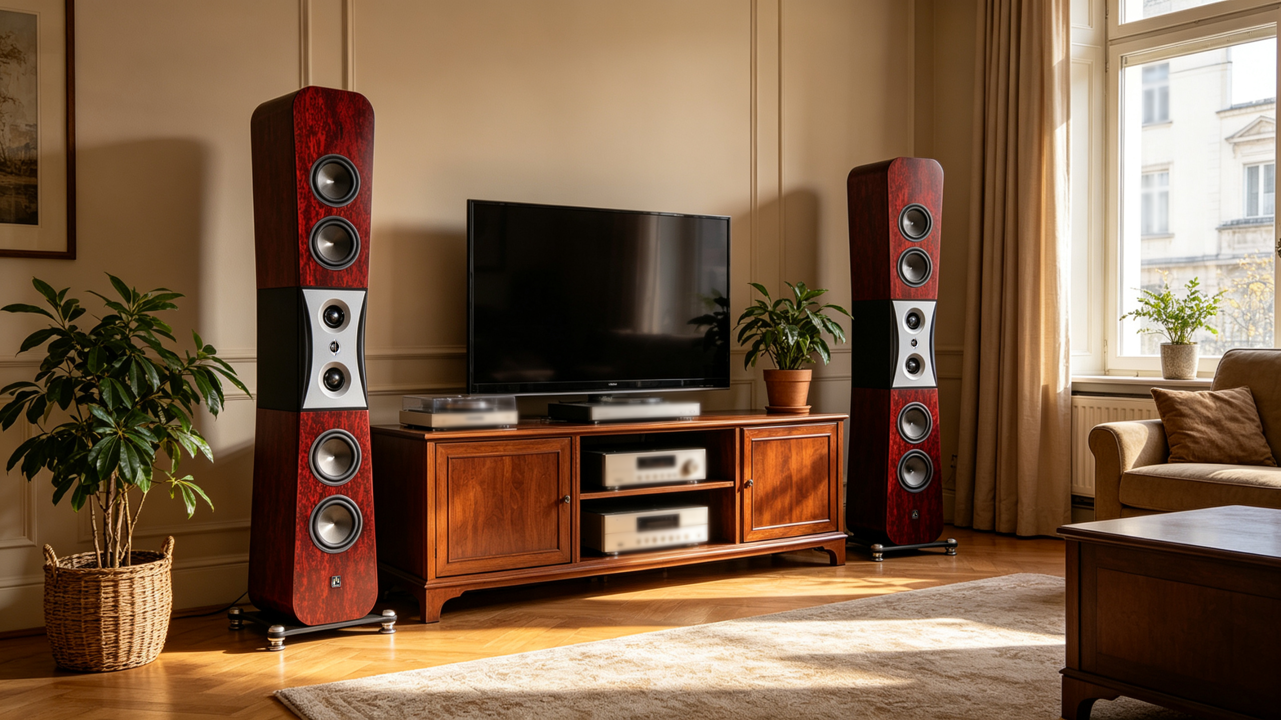 Aperion Audio Grandis GR8F HiFi Floorstanding Speaker Gloss Rosewood Pair