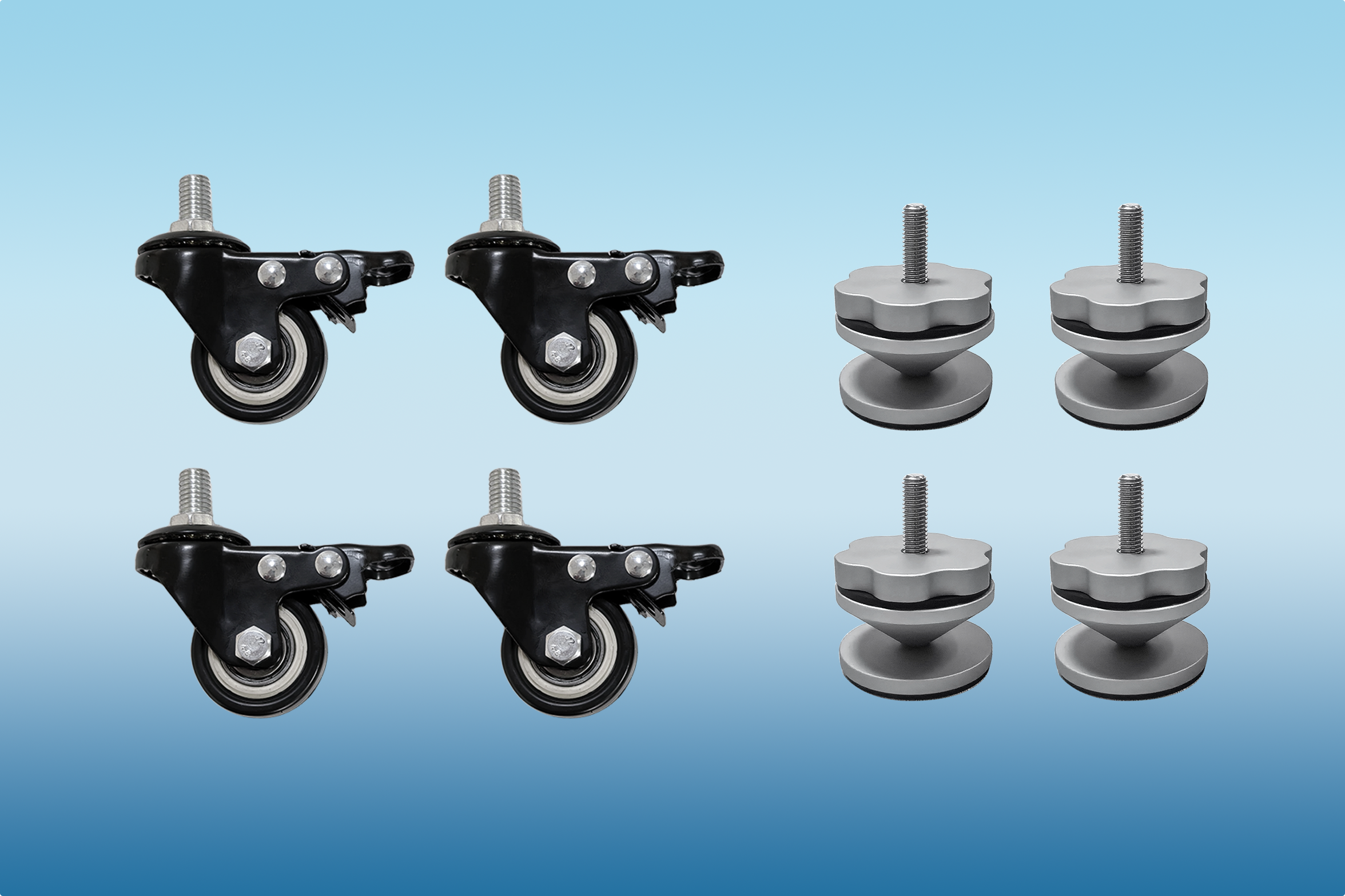 Grandis_Floorstanding_Speaker_Aluminum_Spikes_and_Wheels