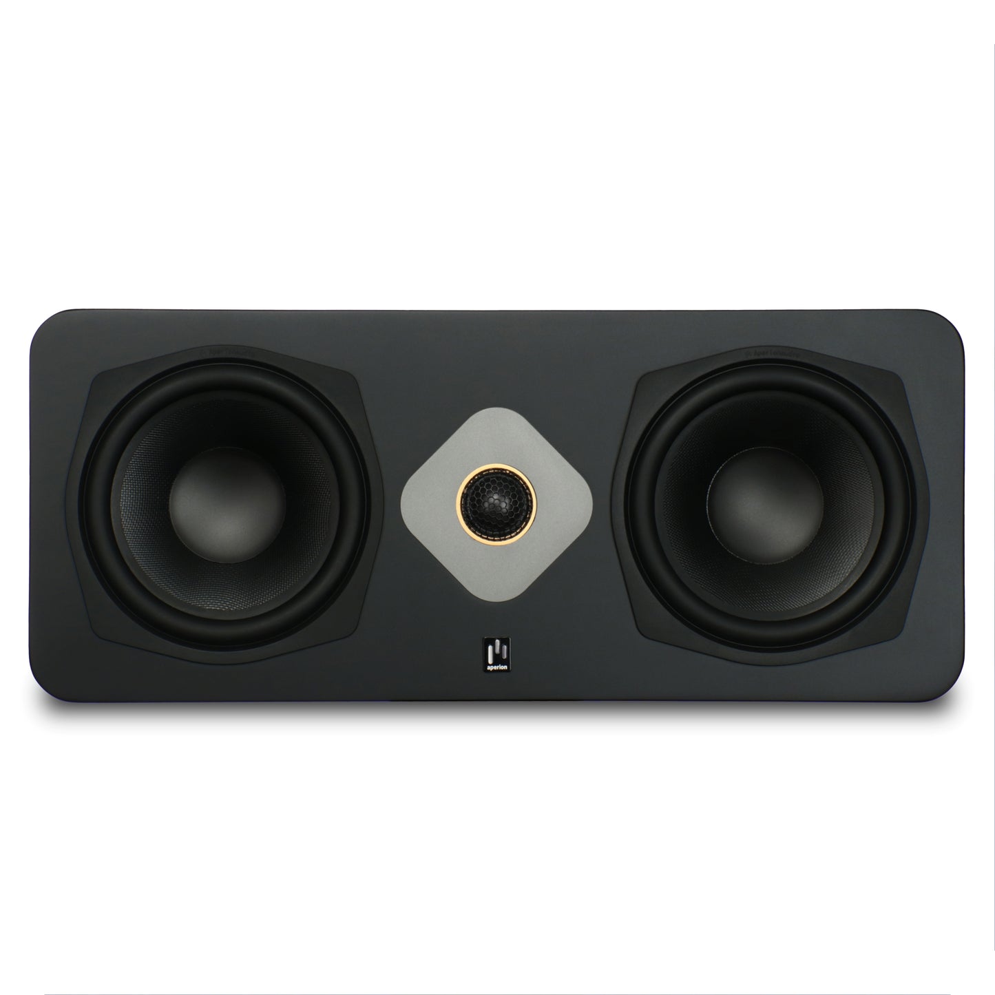 Aperion Audio Novus N6SC Slim LCR 6.5" On-Wall & Surround Speaker Stealth Black Front View