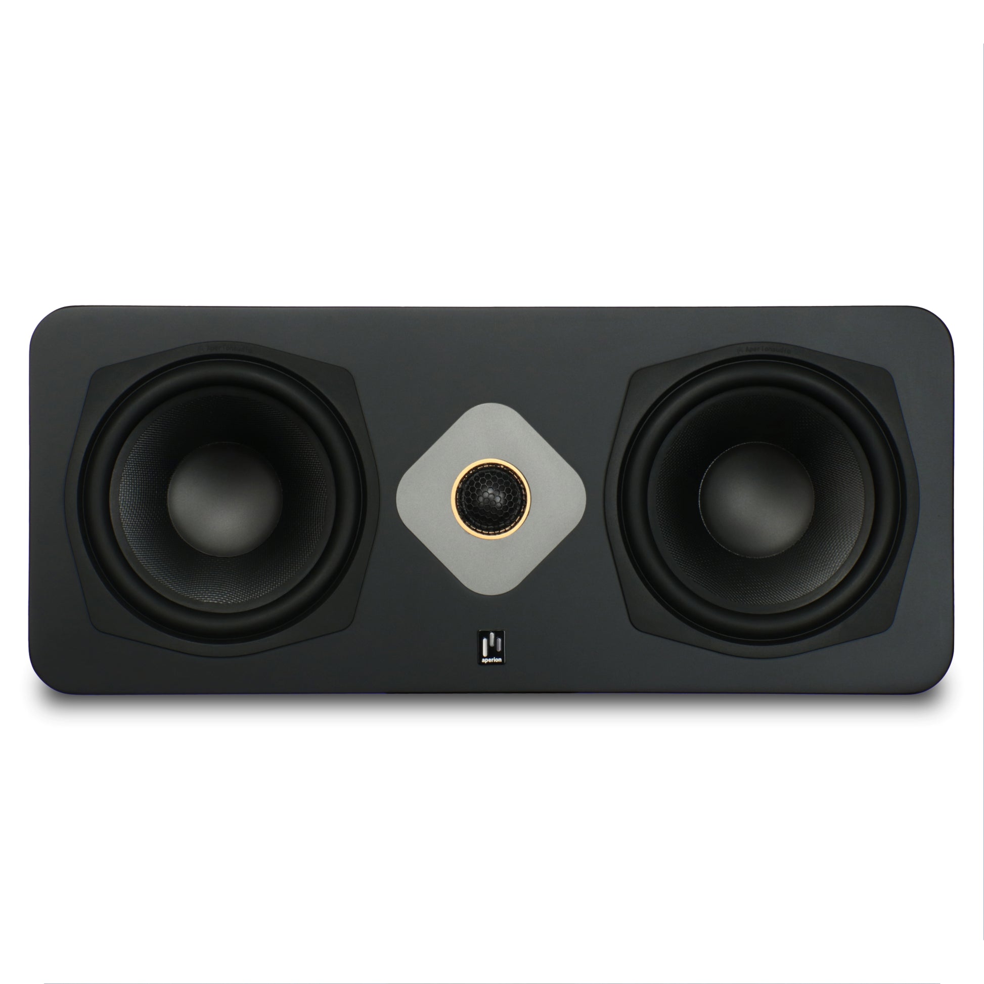 Aperion Audio Novus N6SC Slim LCR 6.5" On-Wall & Surround Speaker Stealth Black Front View