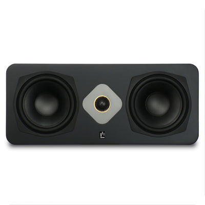Aperion Audio Novus N6SC Slim LCR 6.5" On-Wall & Surround Speaker Stealth Black Front View