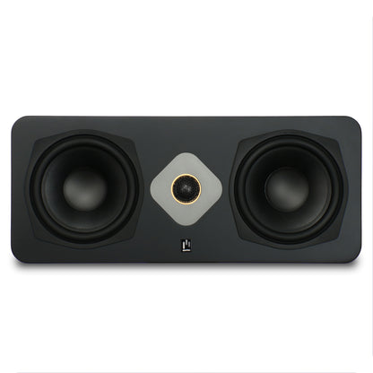 Aperion Audio Novus N6SC Slim LCR 6.5" On-Wall & Surround Speaker Stealth Black Front View