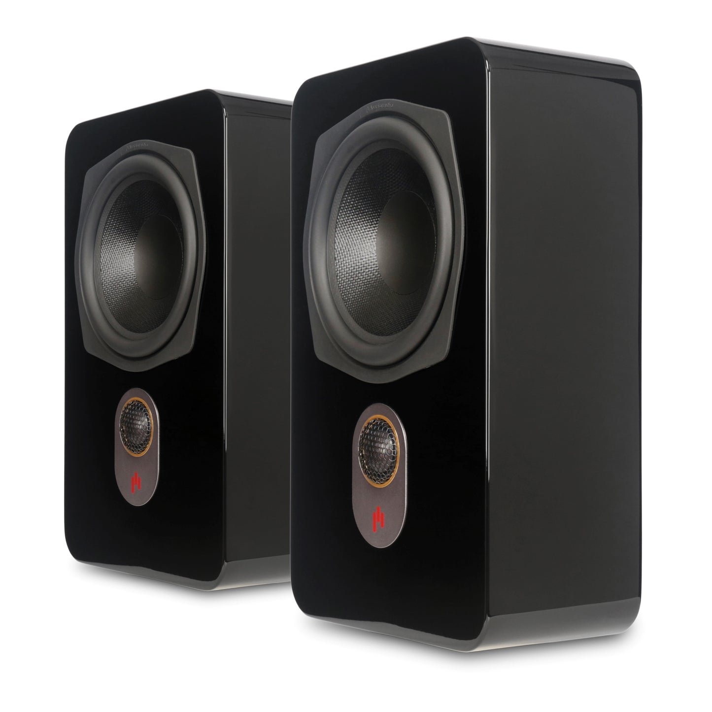 Aperion Audio Novus N6SR Slim Satellite 6.5" On-Wall & Surround Speaker Gloss Black Front Right Pair