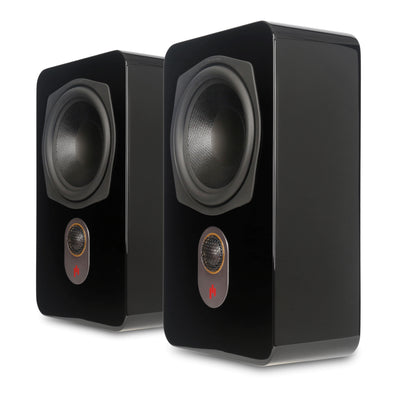 Aperion Audio Novus N6SR Slim Satellite 6.5" On-Wall & Surround Speaker Gloss Black Front Right Pair