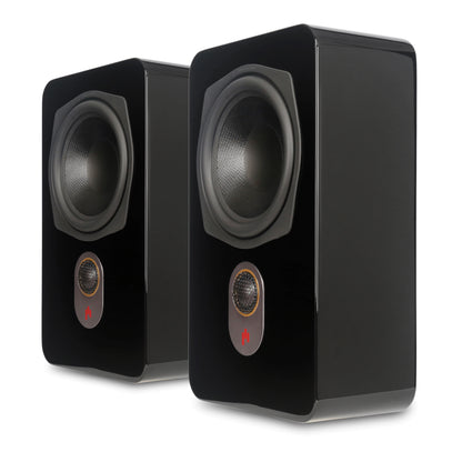 Aperion Audio Novus N6SR Slim Satellite 6.5" On-Wall & Surround Speaker Gloss Black Front Right Pair