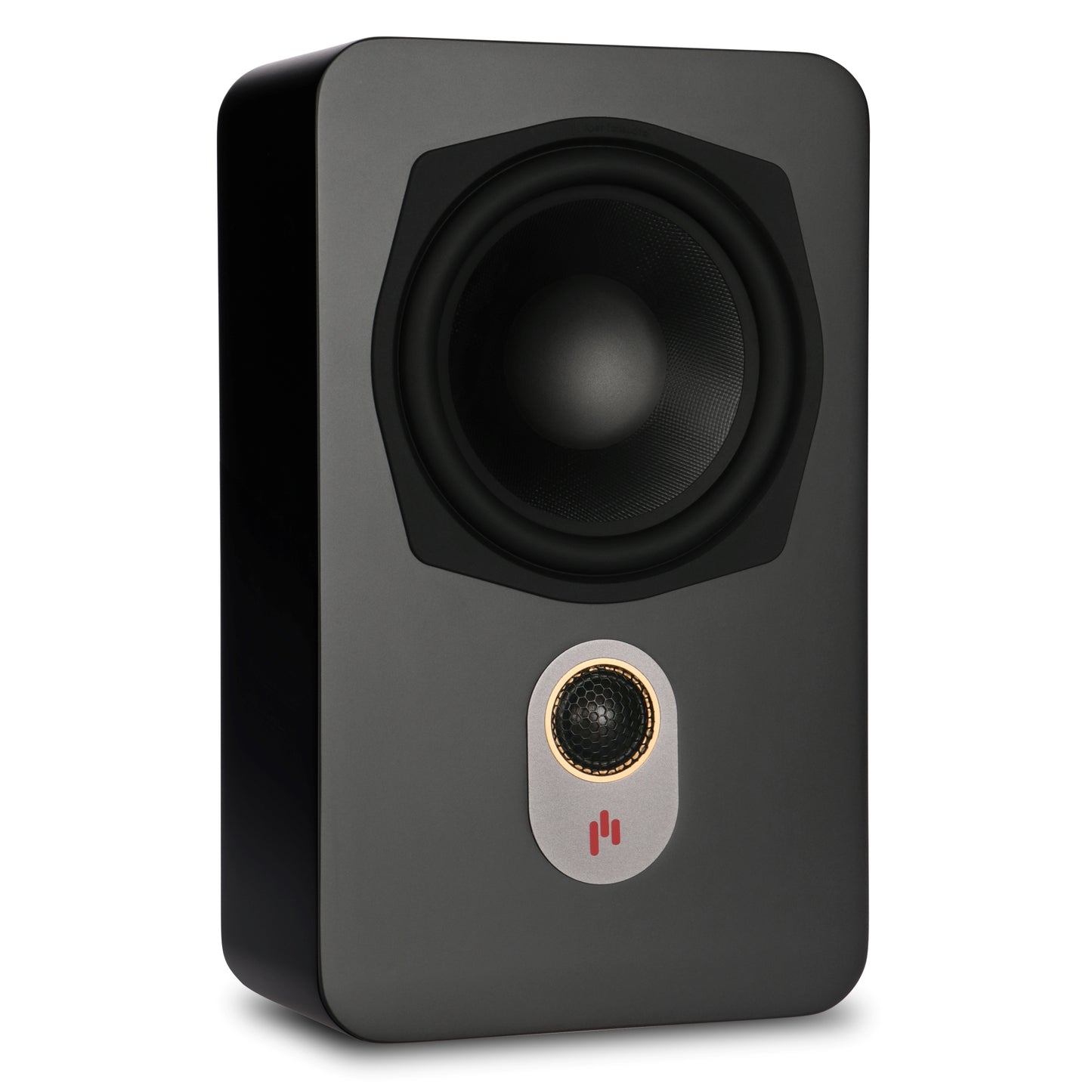 Aperion Audio Novus N6SR Slim Satellite 6.5" On-Wall & Surround Speaker Stealth Black Front Left