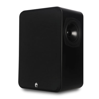 Aperion Audio Novus N6SS 6.5" Tripolar Surround Speakers Stealth Black Front Right Grille On