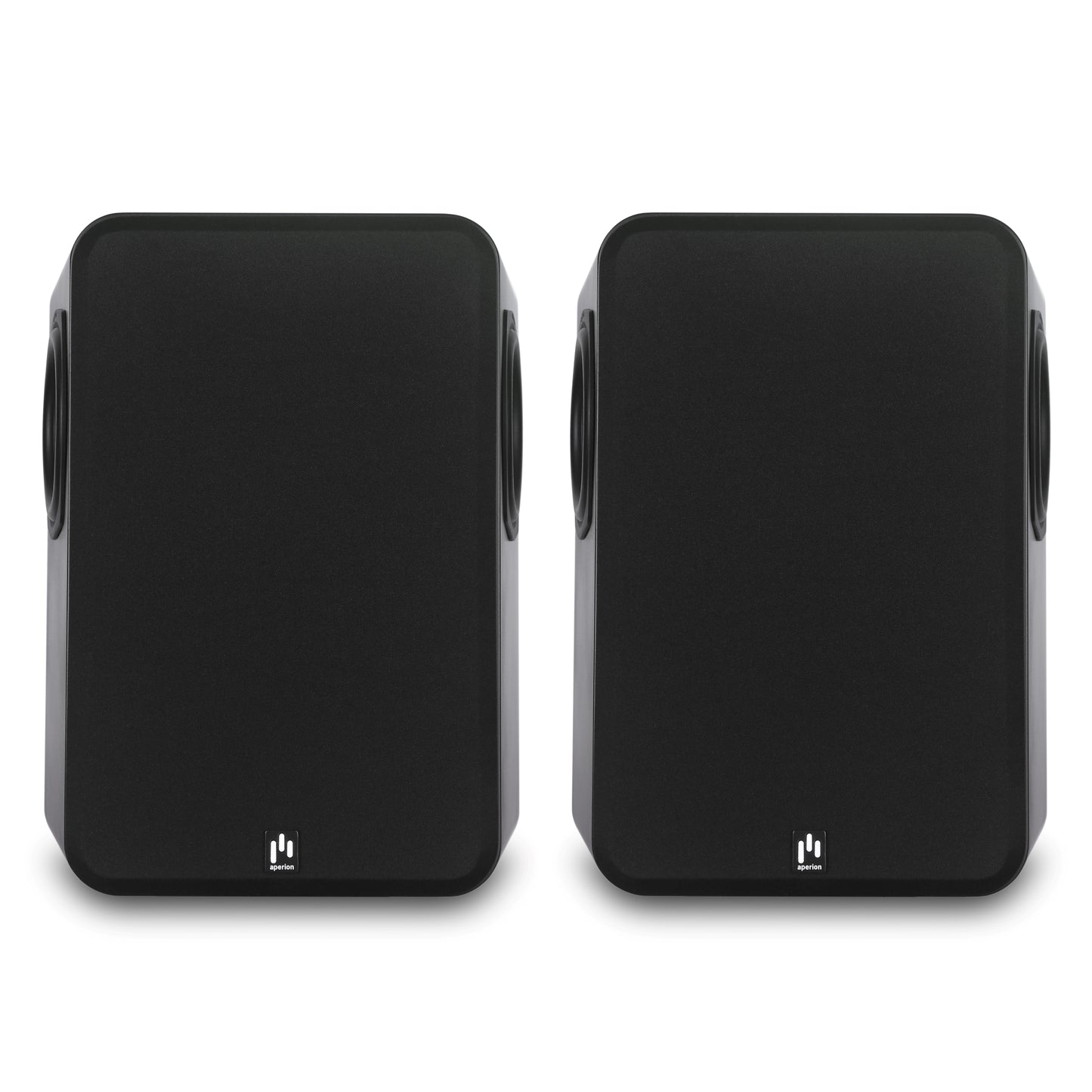 Aperion Audio Novus N6SS 6.5" Tripolar Surround Speakers Stealth Black Front Pair Grille On