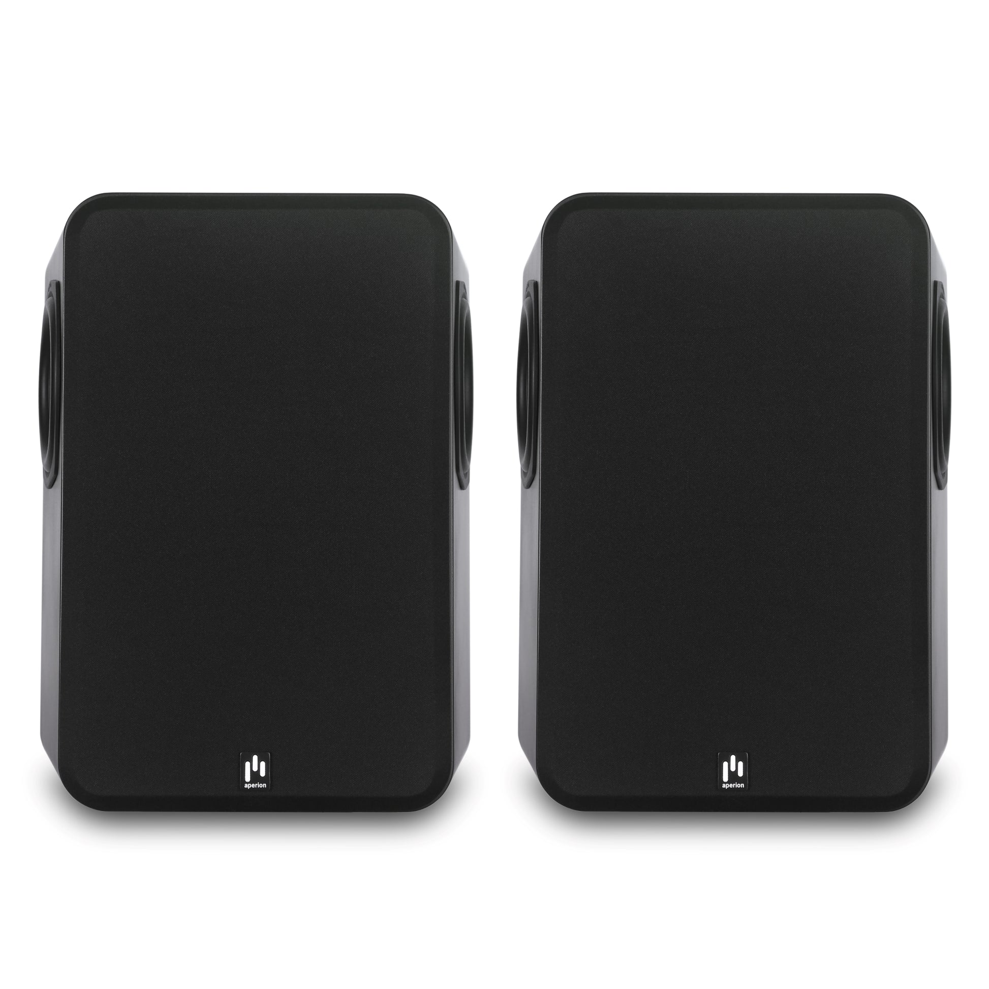 Aperion Audio Novus N6SS 6.5" Tripolar Surround Speakers Stealth Black Front Pair Grille On
