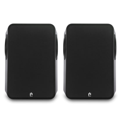 Aperion Audio Novus N6SS 6.5" Tripolar Surround Speakers Stealth Black Front Pair Grille On