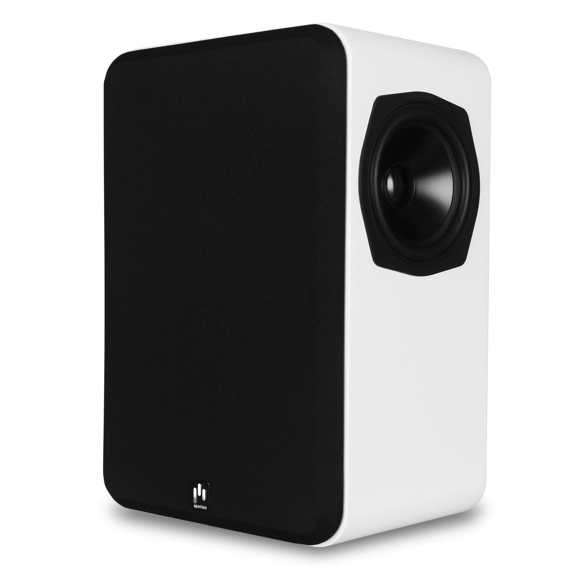 Aperion Audio Novus N6SS 6.5" Tripolar Surround Speakers Pure White Front Right Grille On