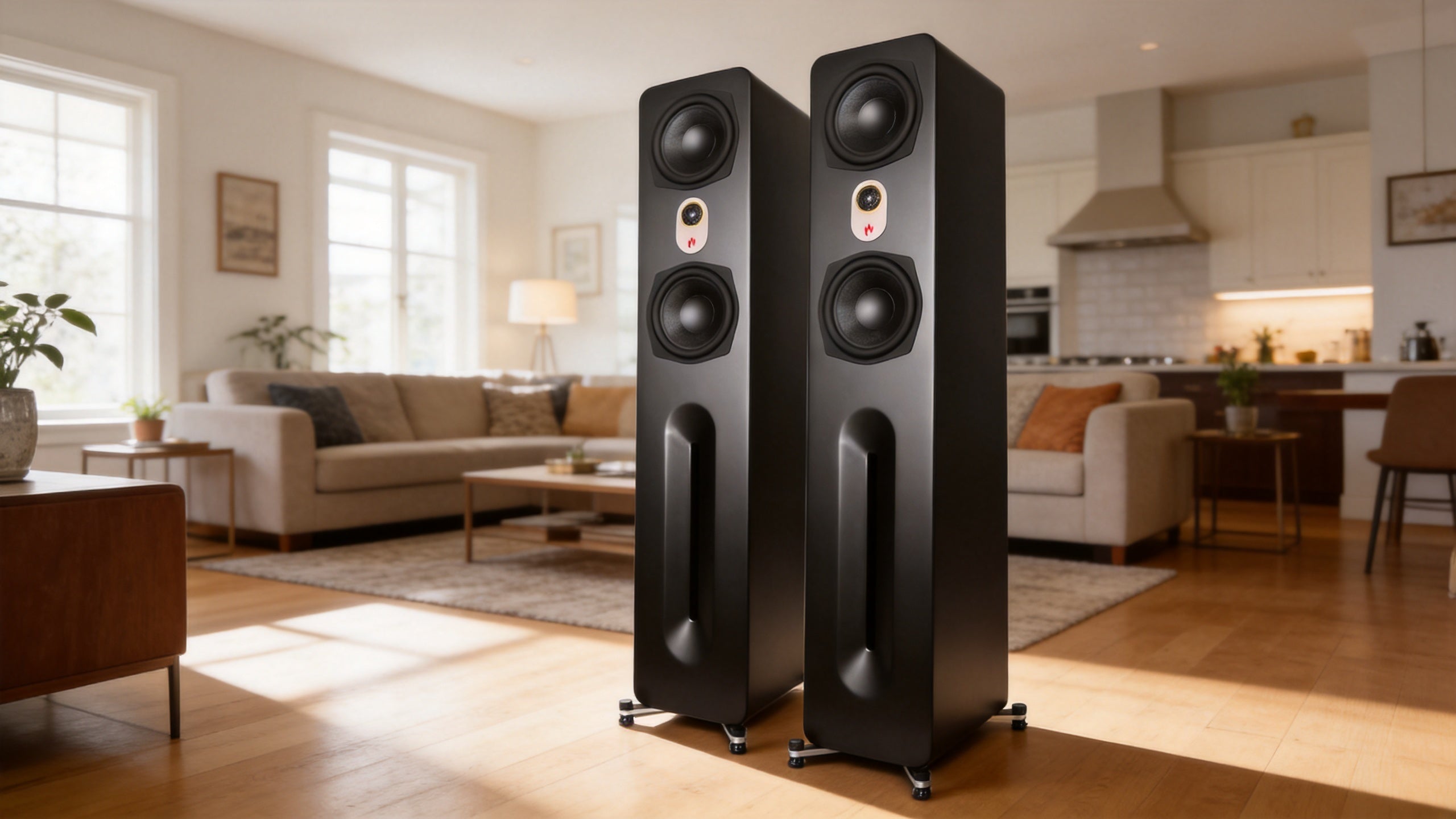 Aperion Audio Novus N6T 2-Way Dual 6.5" Tower Speaker Stealth Black