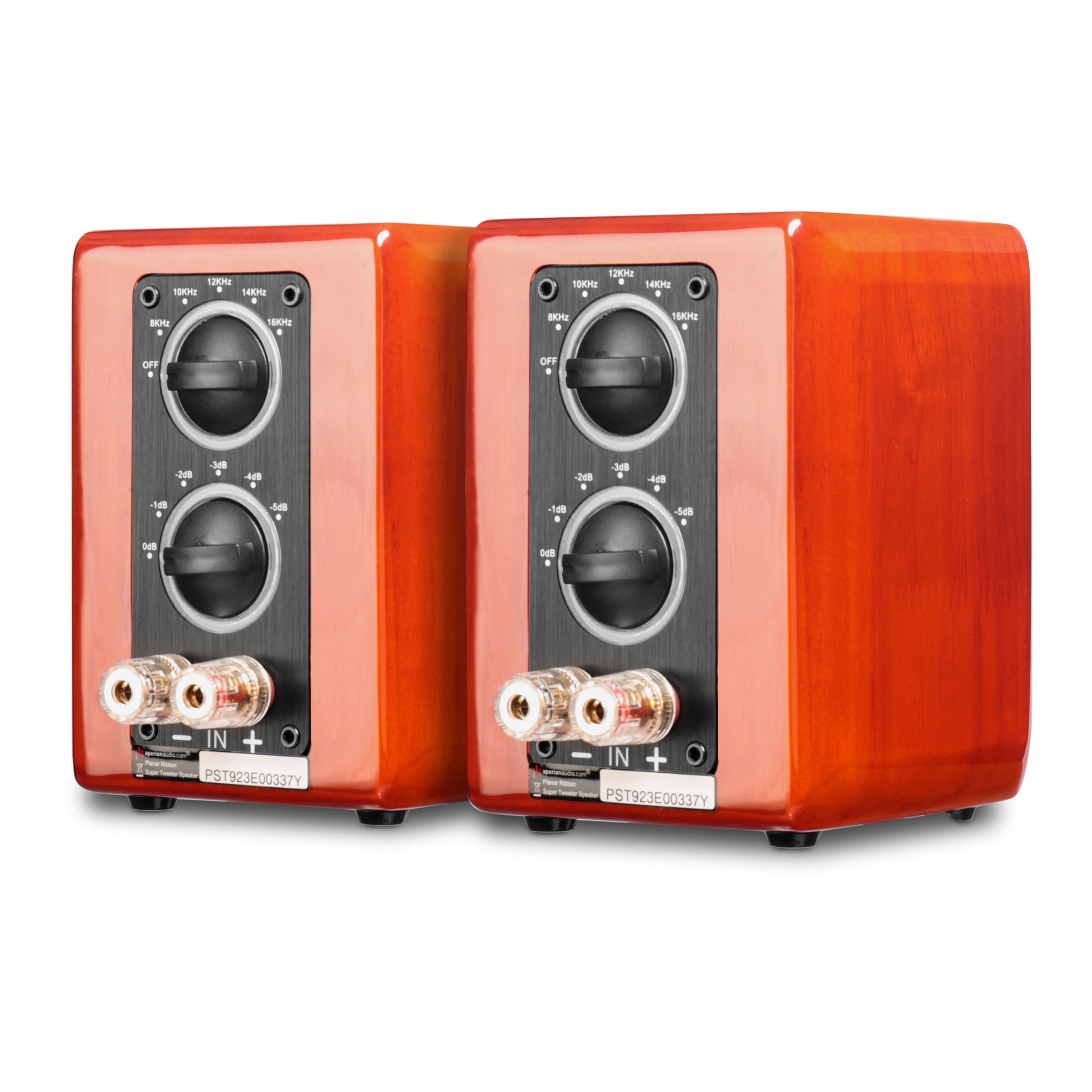 Aperion Audio RST True Aluminum Ribbon Super Tweeter Speaker Gloss Cherry Pair