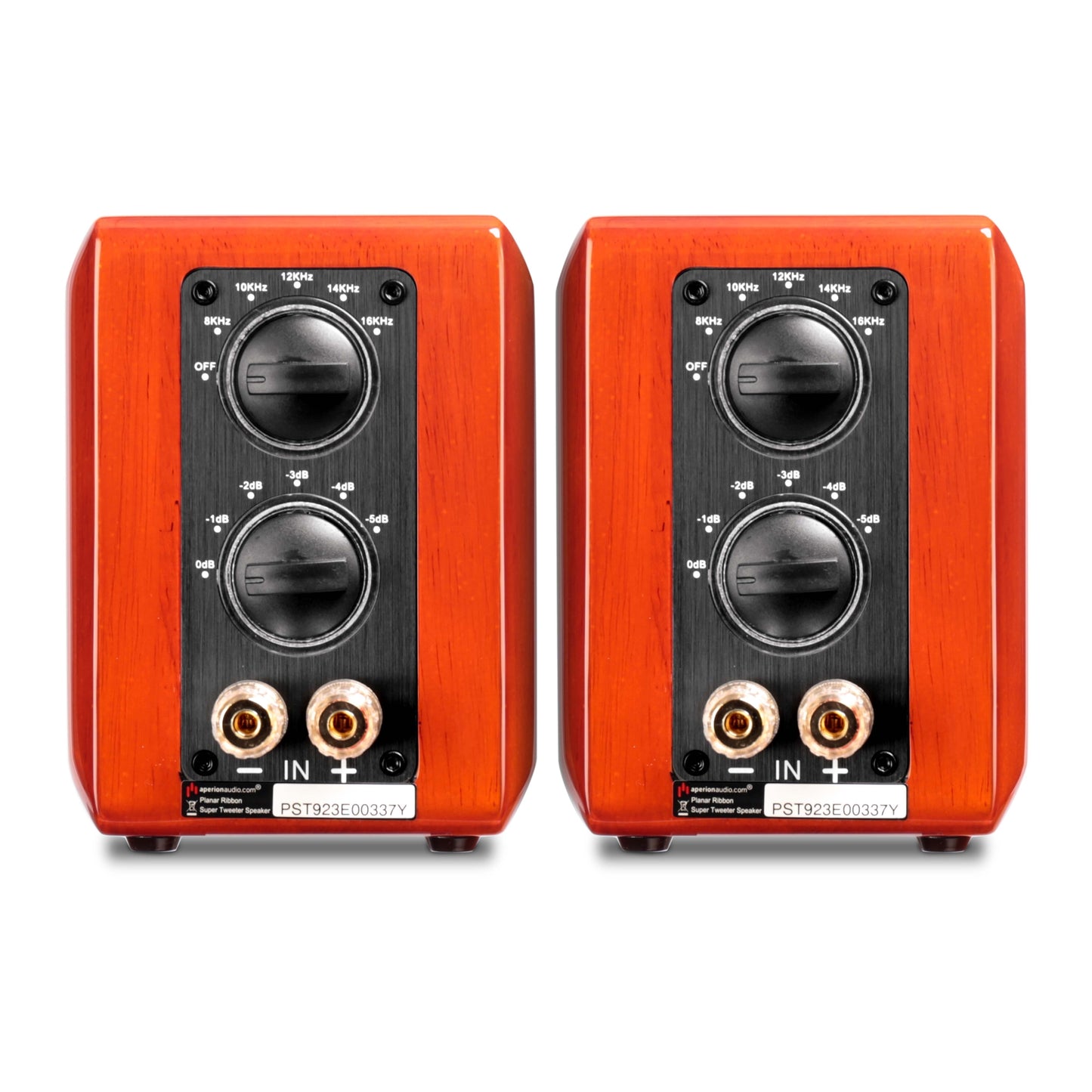 Aperion Audio RST True Aluminum Ribbon Super Tweeter Speaker Gloss Cherry Back Side