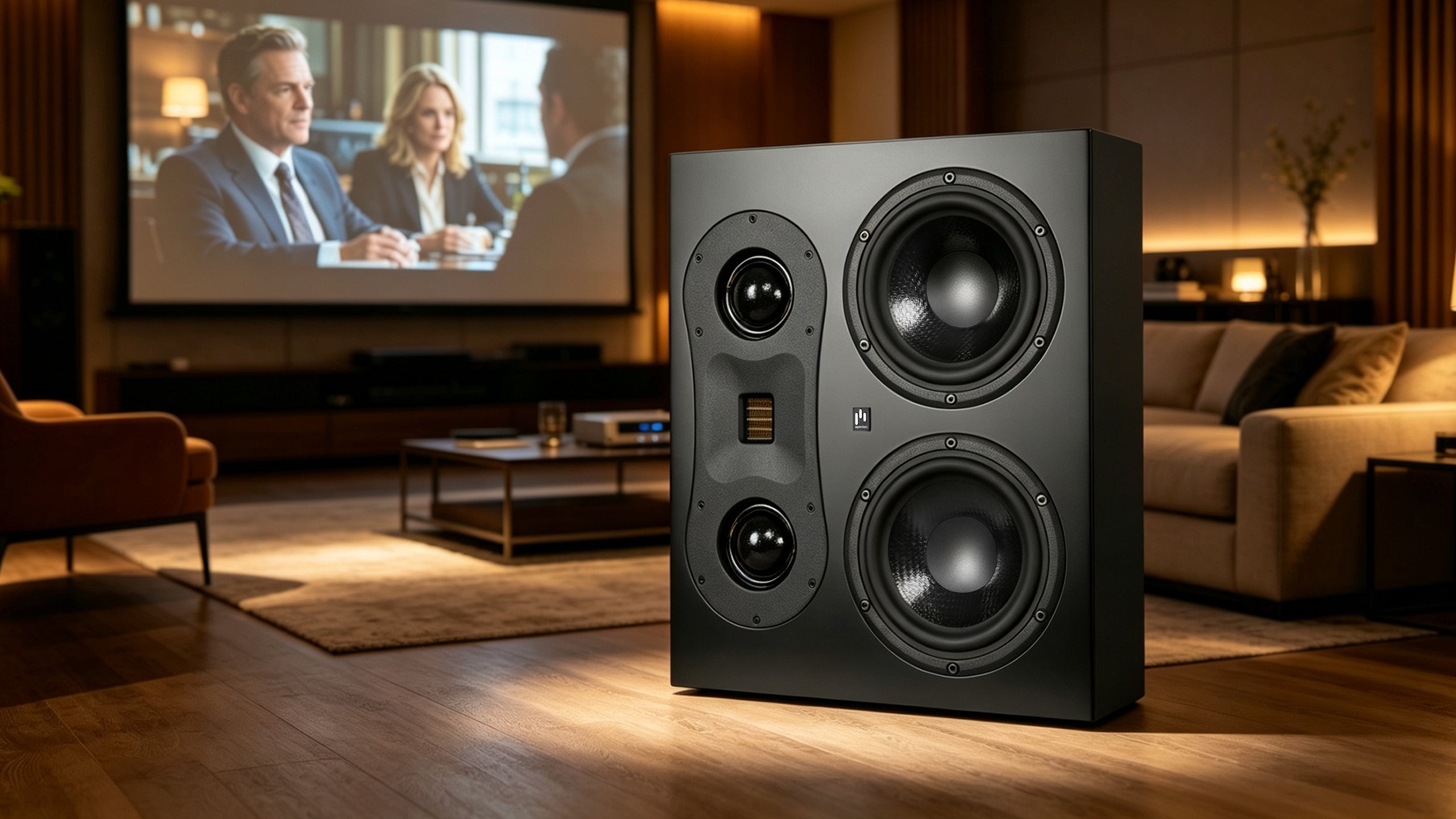 Aperion Audio Theatrus T65S Dual 6.5" 3-Way Cinema Studio Slim On-Wall Speaker