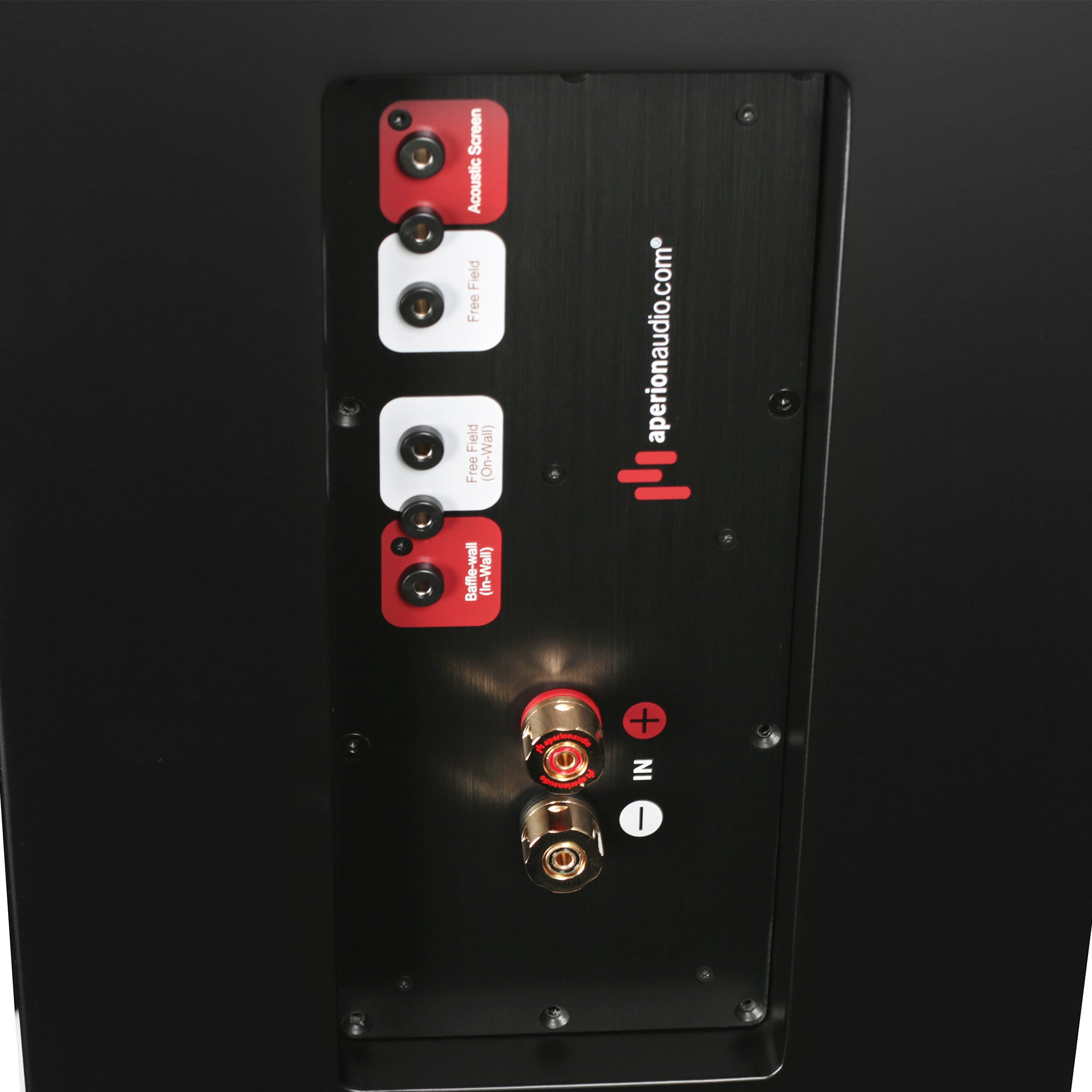 Aperion Theatrus Slim Stack On-Wall LCR Speaker Aluminum Terminal Back Plate