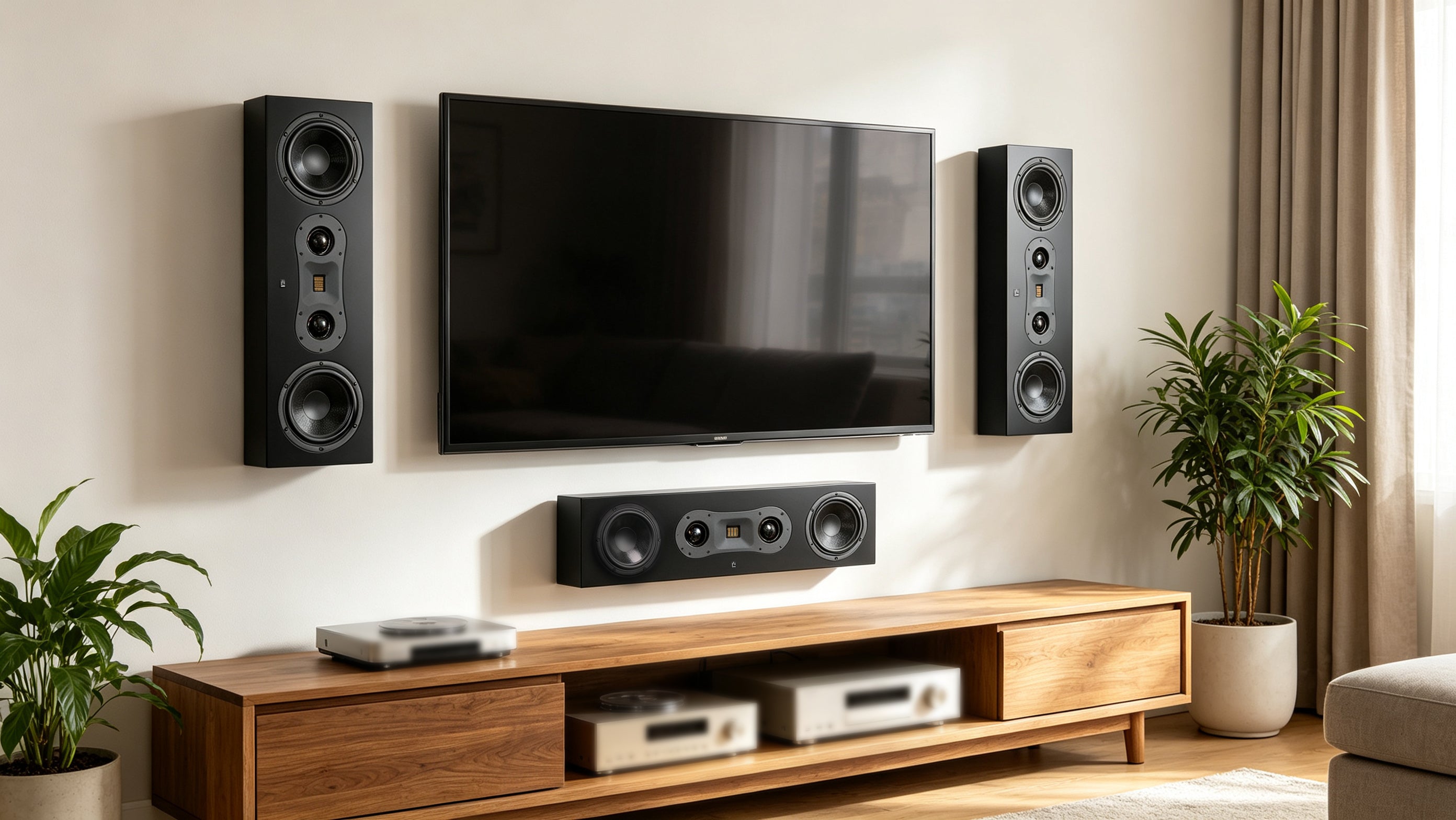 Aperion Audio Theatrus T80SL T65SL  Slim Stack On-Wall LCR Speaker