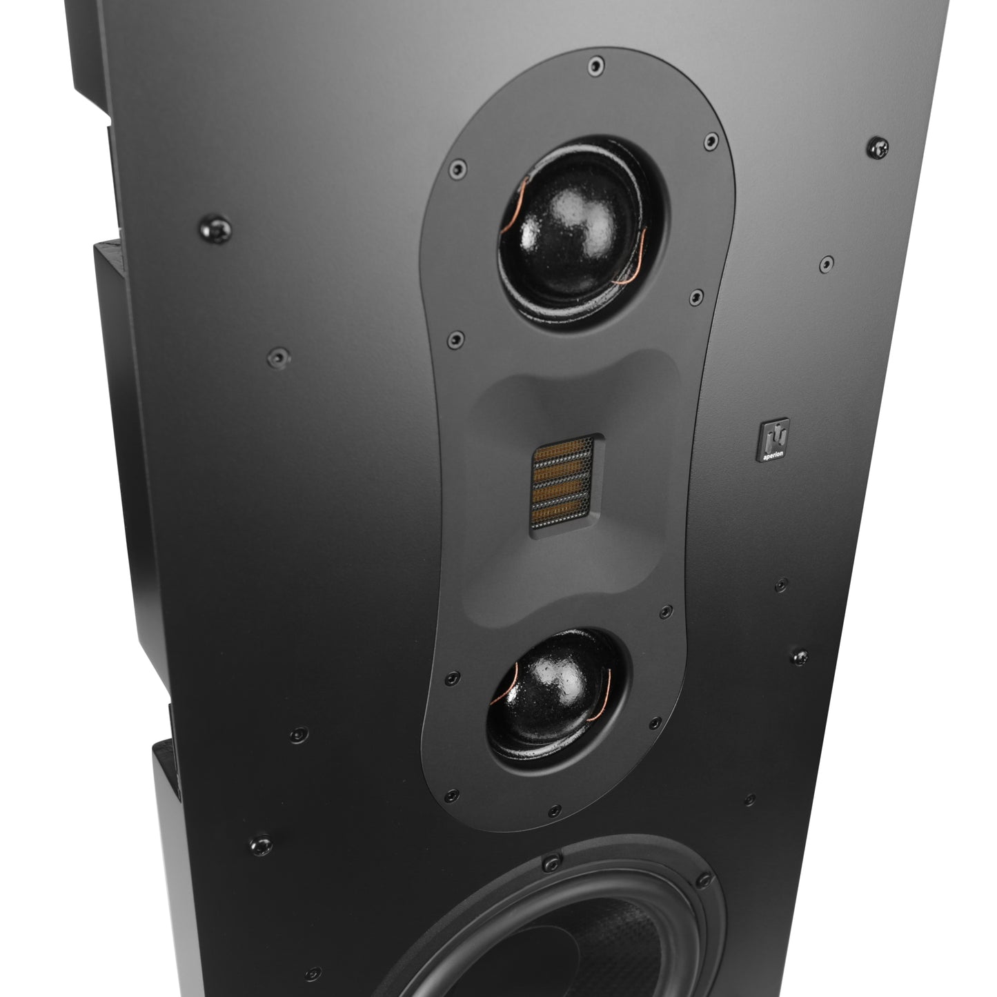 Aperion Audio Theatrus T80WL Dual 8" 3-Way Slim Stack In-Wall LCR Speaker AMT Tweeter and Soft-dome Midrange Drivers
