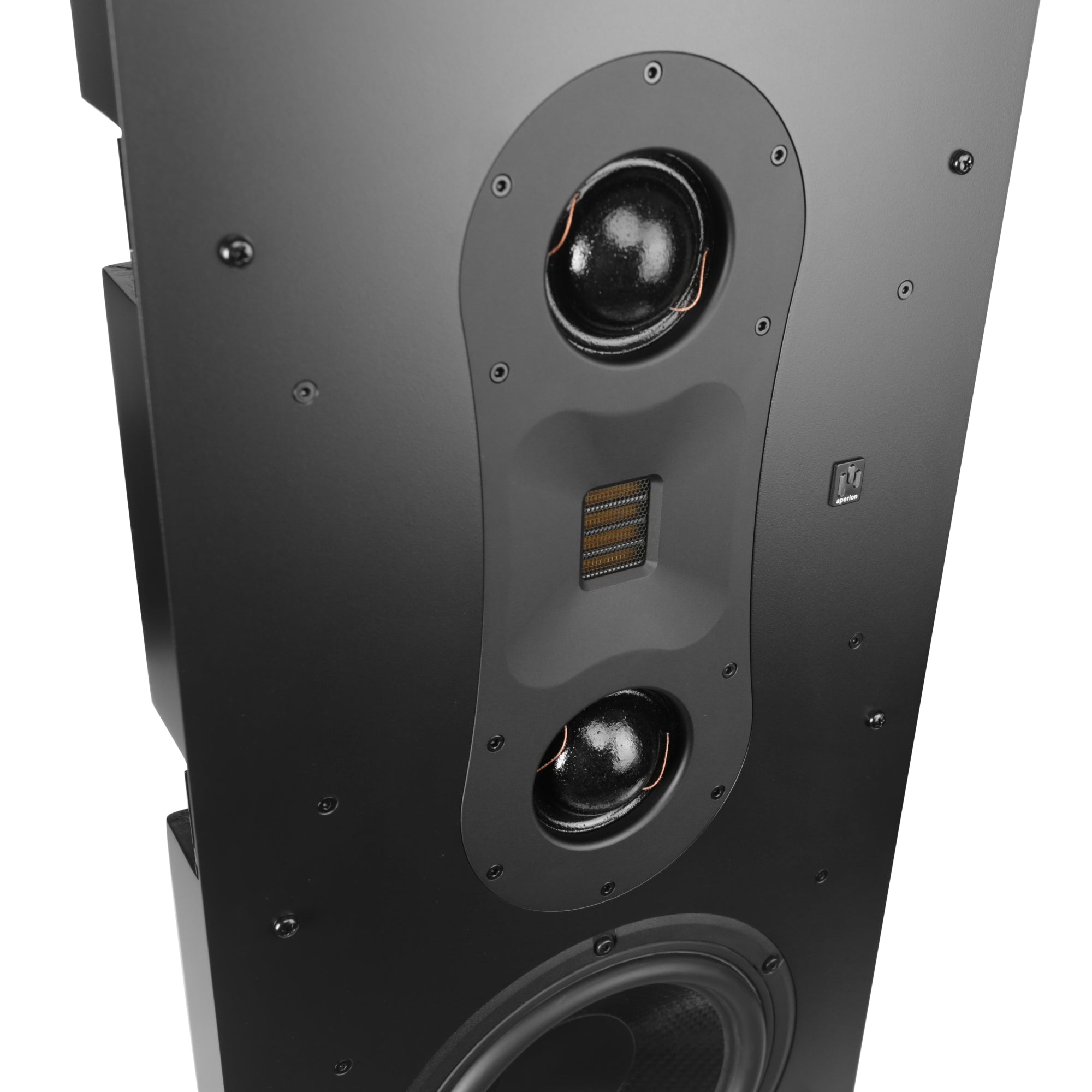 Aperion Audio Theatrus T80WL Dual 8" 3-Way Slim Stack In-Wall LCR Speaker AMT Tweeter and Soft-dome Midrange Drivers