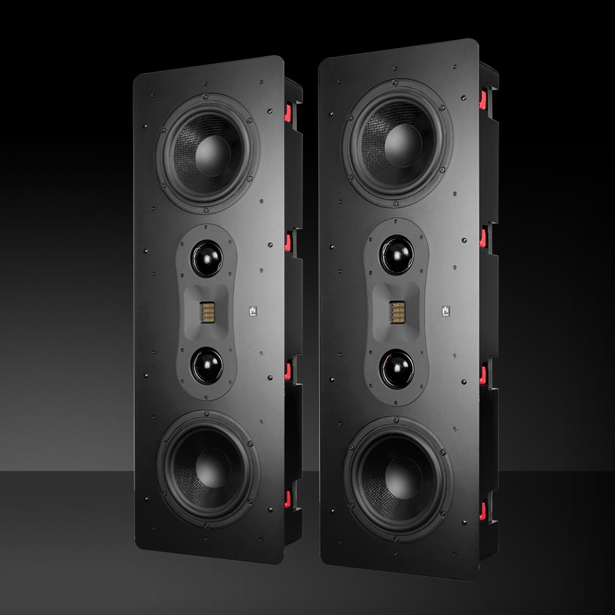 Aperion Audio Theatrus T80WL & T65WL 3-Way Slim Stack In-Wall LCR Speakers