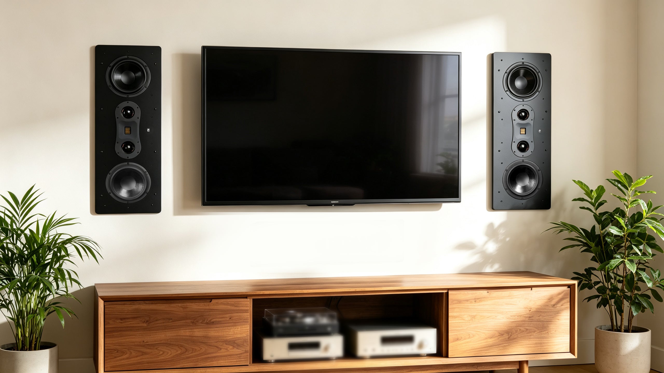 Aperion Audio Theatrus T80WL & T65WL 3-Way Slim LCR In-Wall Speaker