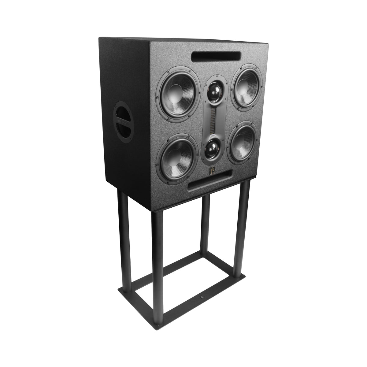 Aperion Audio Theatrus T87 Quad 8" Flagship Monitor Speaker On Stand