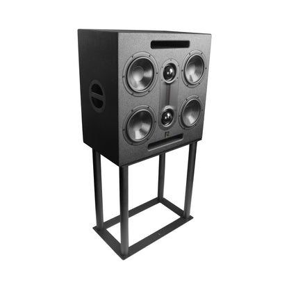 Aperion Audio Theatrus T87 Quad 8" Flagship Monitor Speaker On Stand