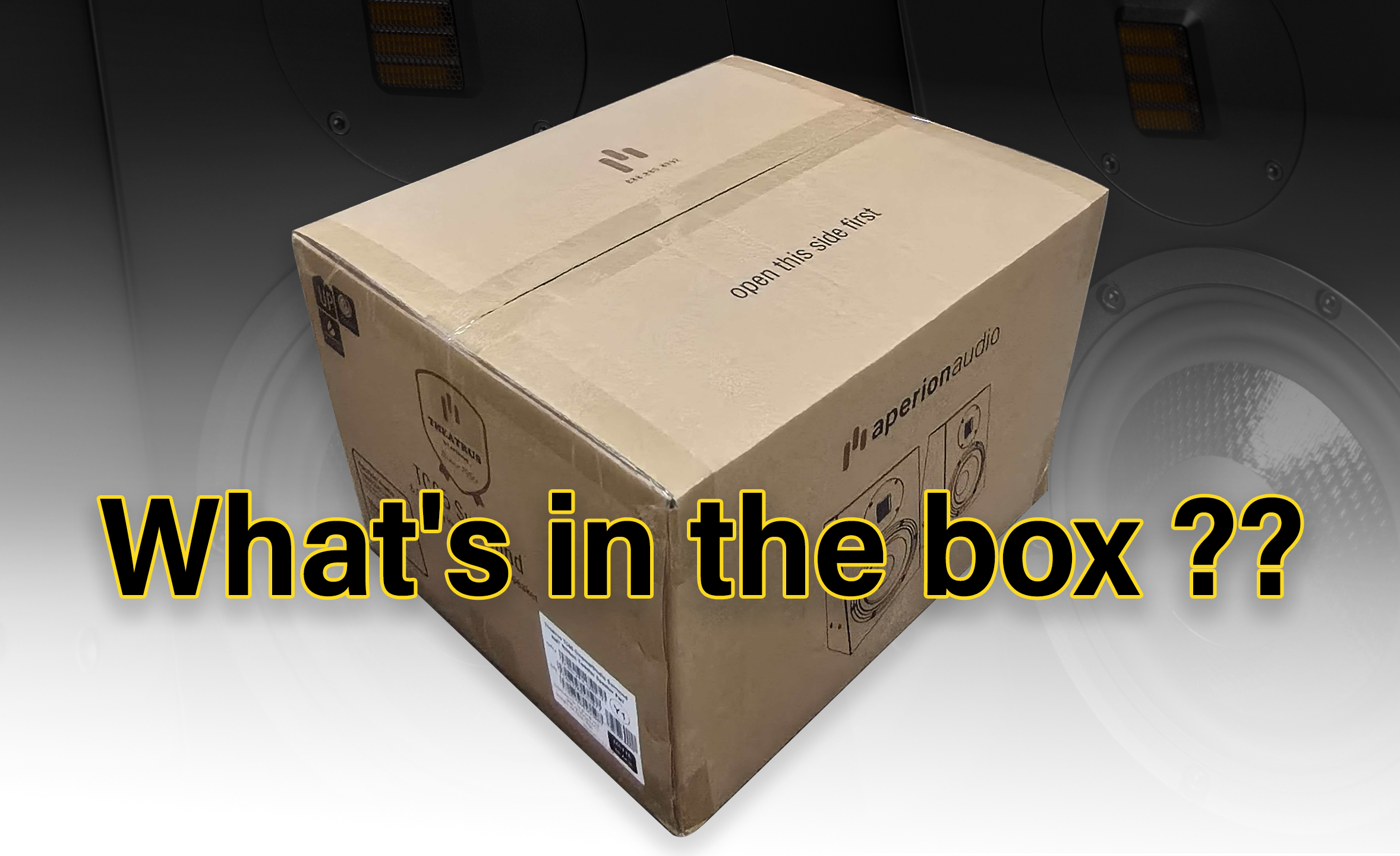Load video: Unboxing Aperion Audio TC65 Dolby Atmos Height Channel Surround Speakers