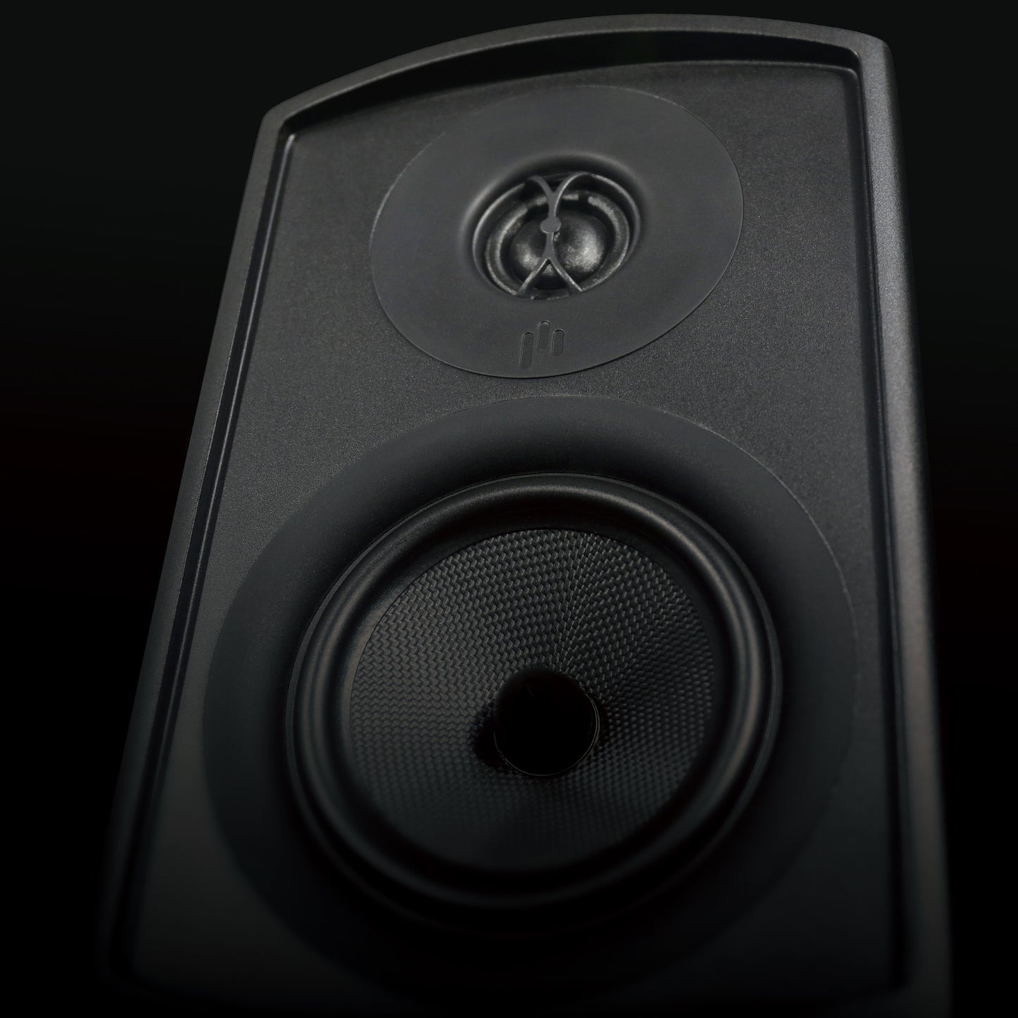 Aperion V5B Bookshelf Speaker Gloss Black Tweeter and Woofer