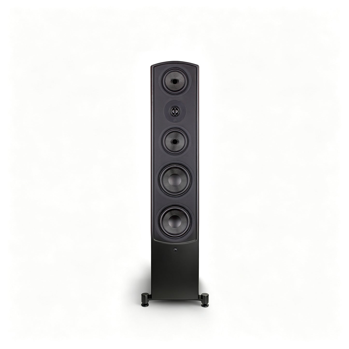 aperion v6t tower speaker gloss black front side