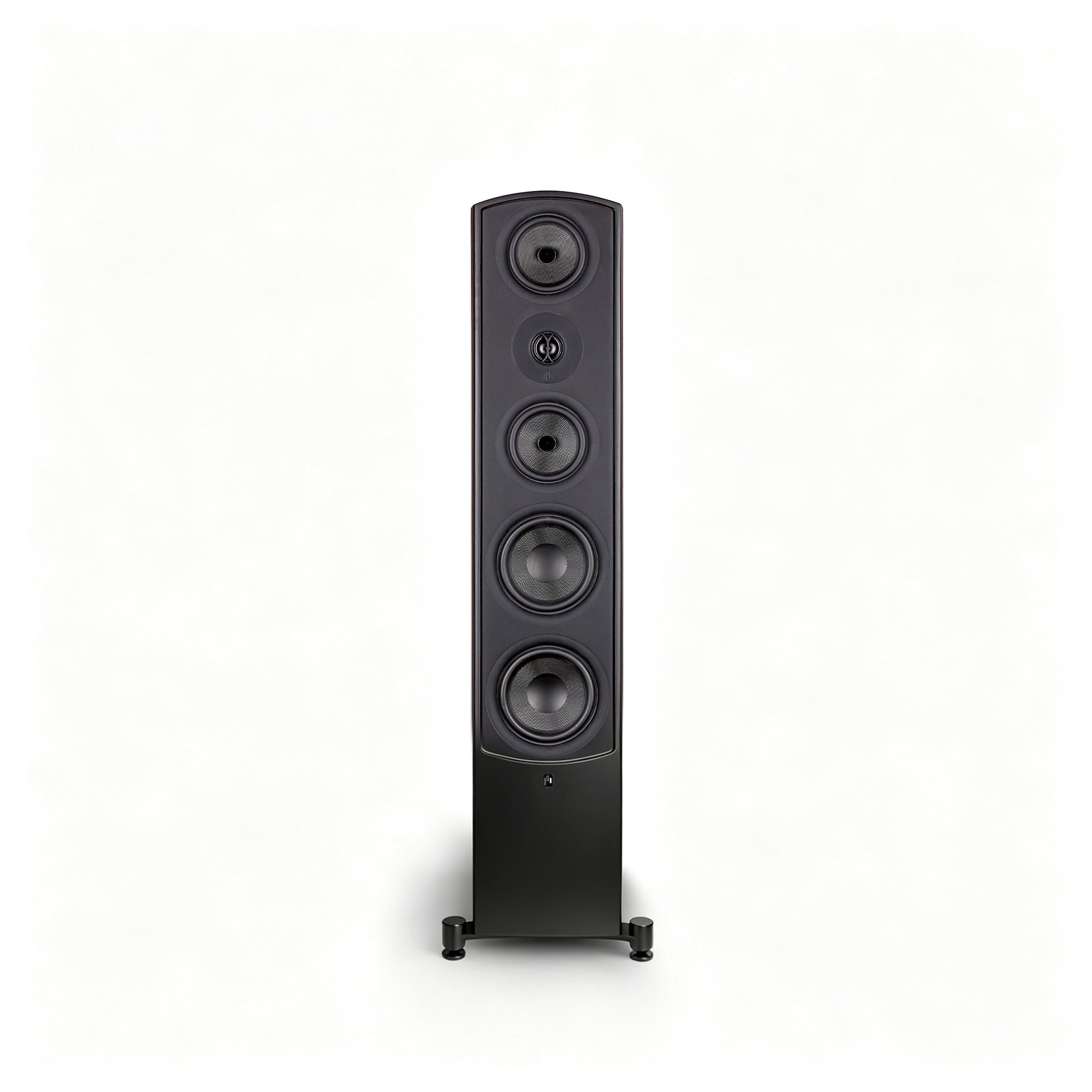 aperion v6t tower speaker gloss black front side