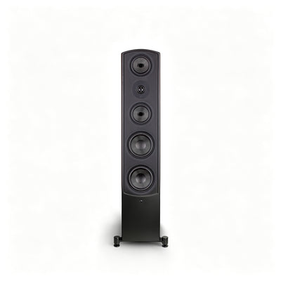 aperion v6t tower speaker gloss black front side