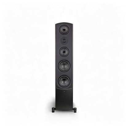 aperion v6t tower speaker gloss black front side
