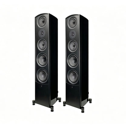 aperion v6t tower speaker gloss black pair