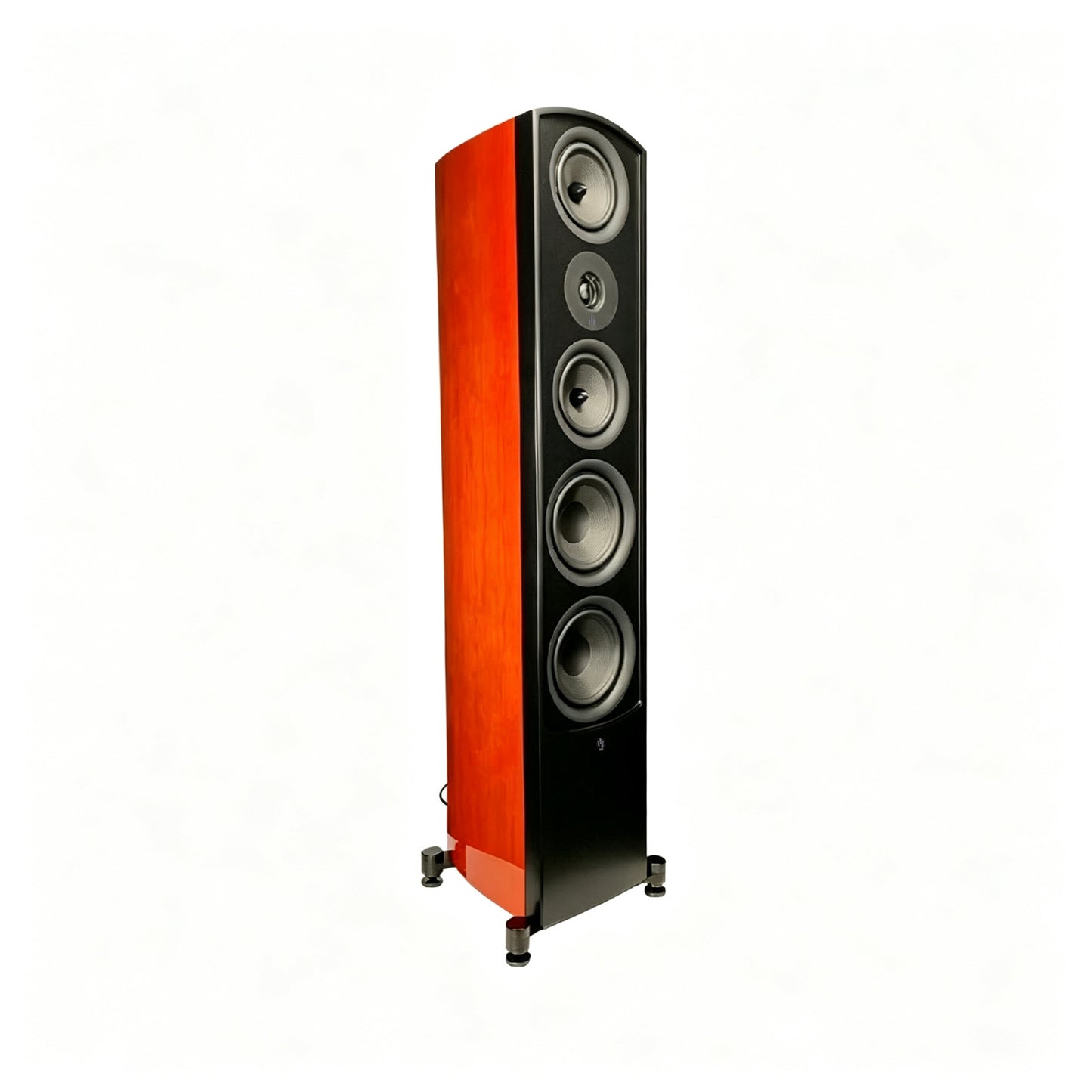 aperion verus v6t tower speaker gloss cherry side front