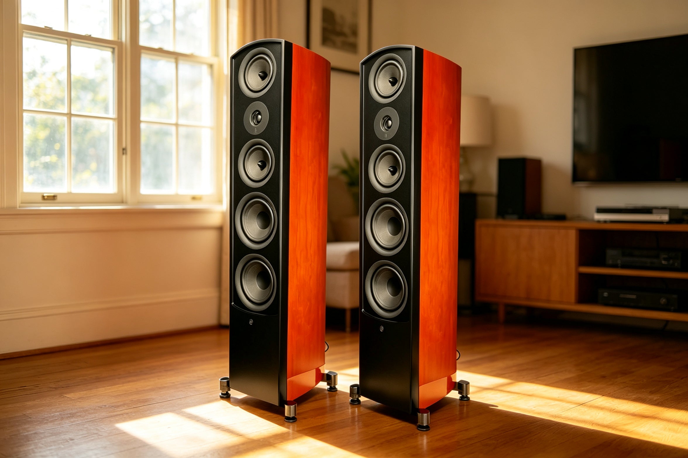 Aperion Audio Verus III Grand V6T Tower Speaker Gloss Cherry