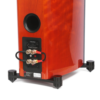 aperion verus v6t tower speaker gloss cherry aluminum base
