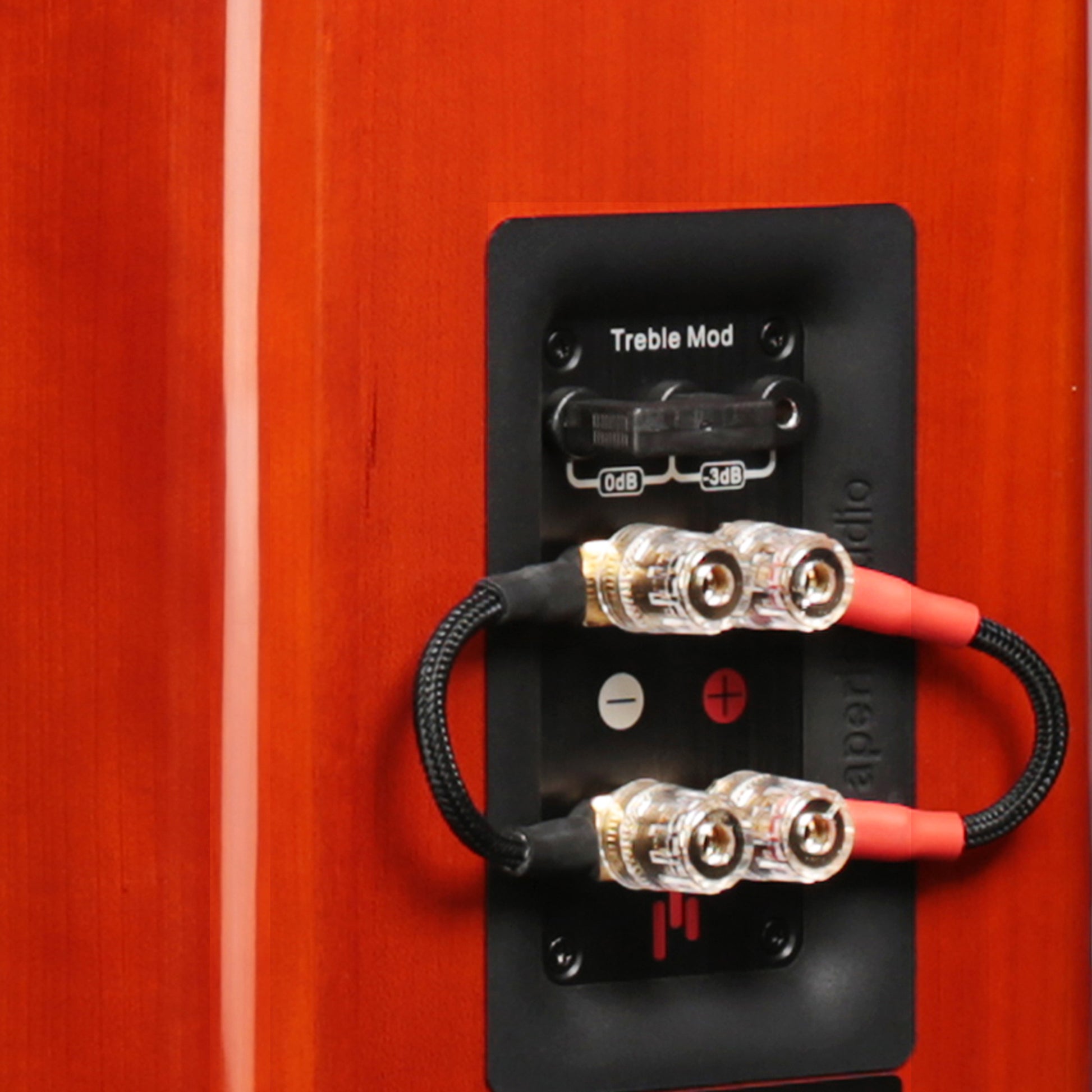 Aperion V8B Bookshelf Speaker Gloss Cherry Treble Mod