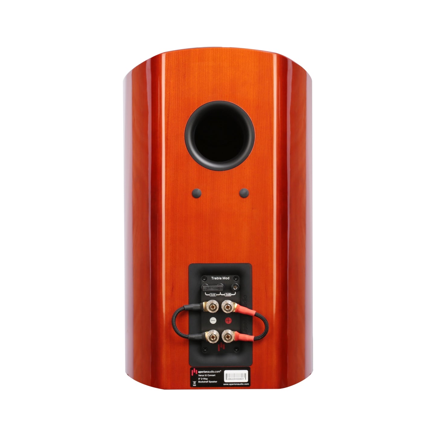 Aperion V8B Bookshelf Speaker Gloss Cherry Back Side